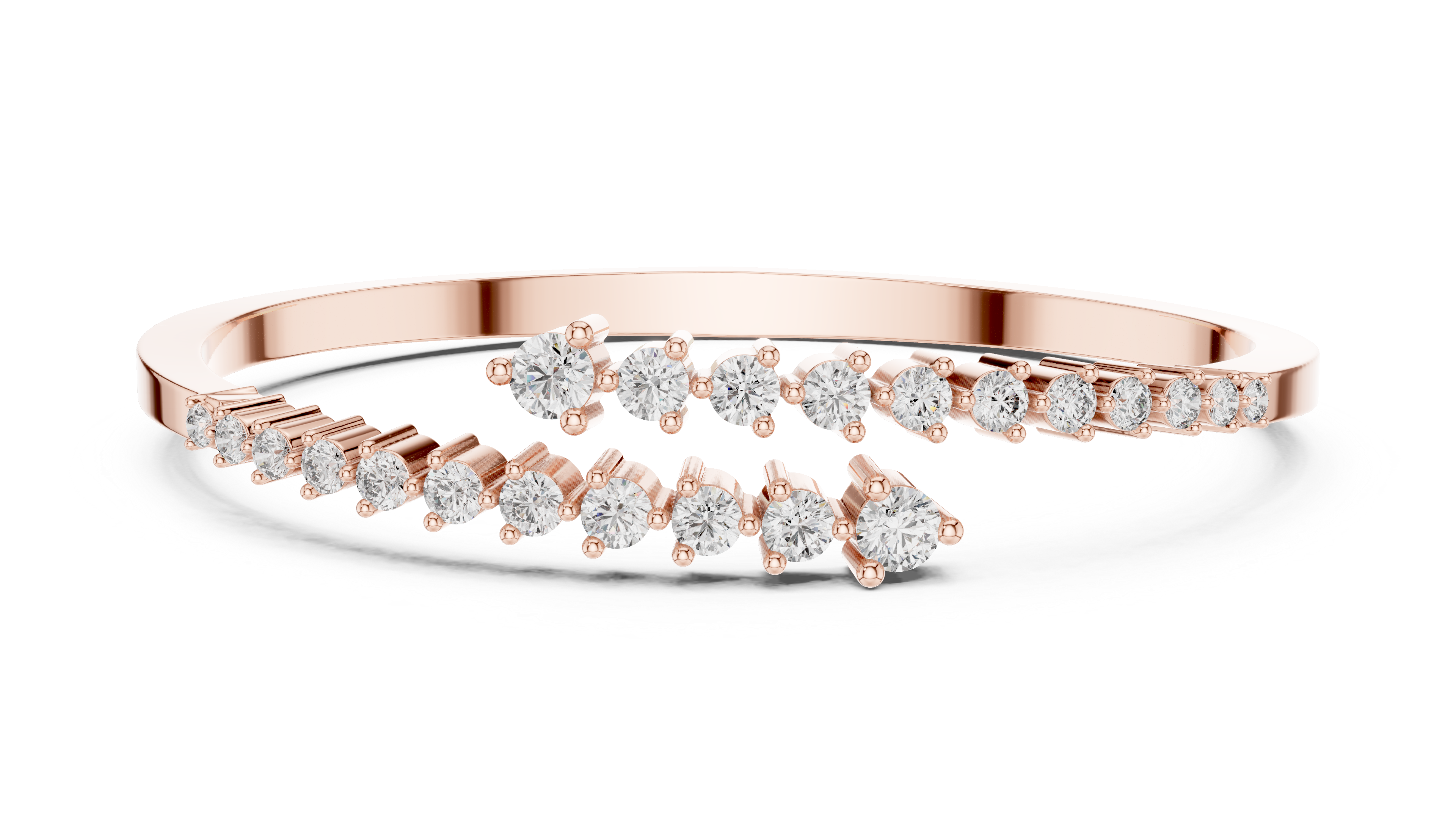 سوار مجموعة السوليتير in Rose Gold - VYKA Diamonds