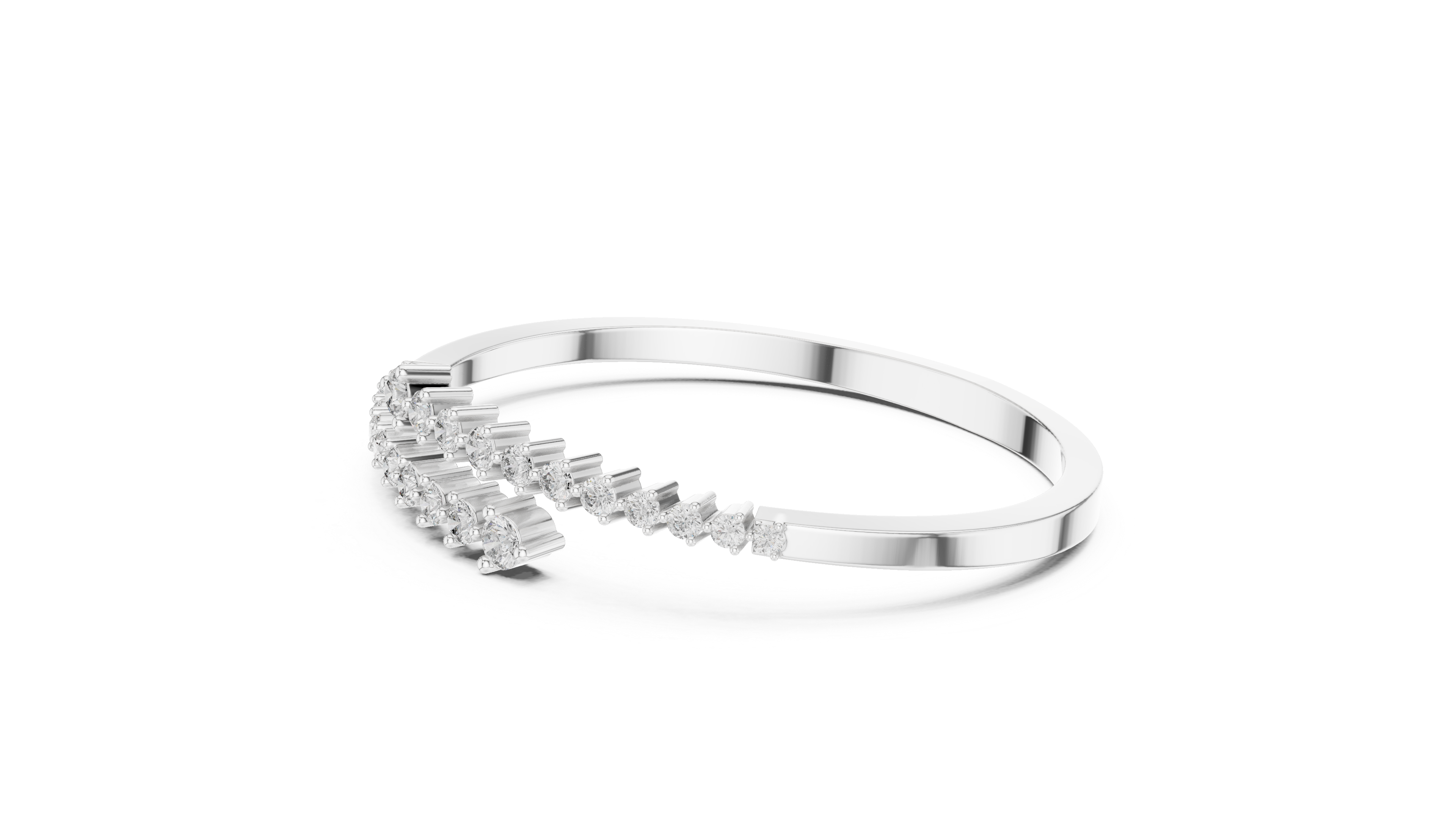 سوار مجموعة السوليتير in White Gold - VYKA Diamonds