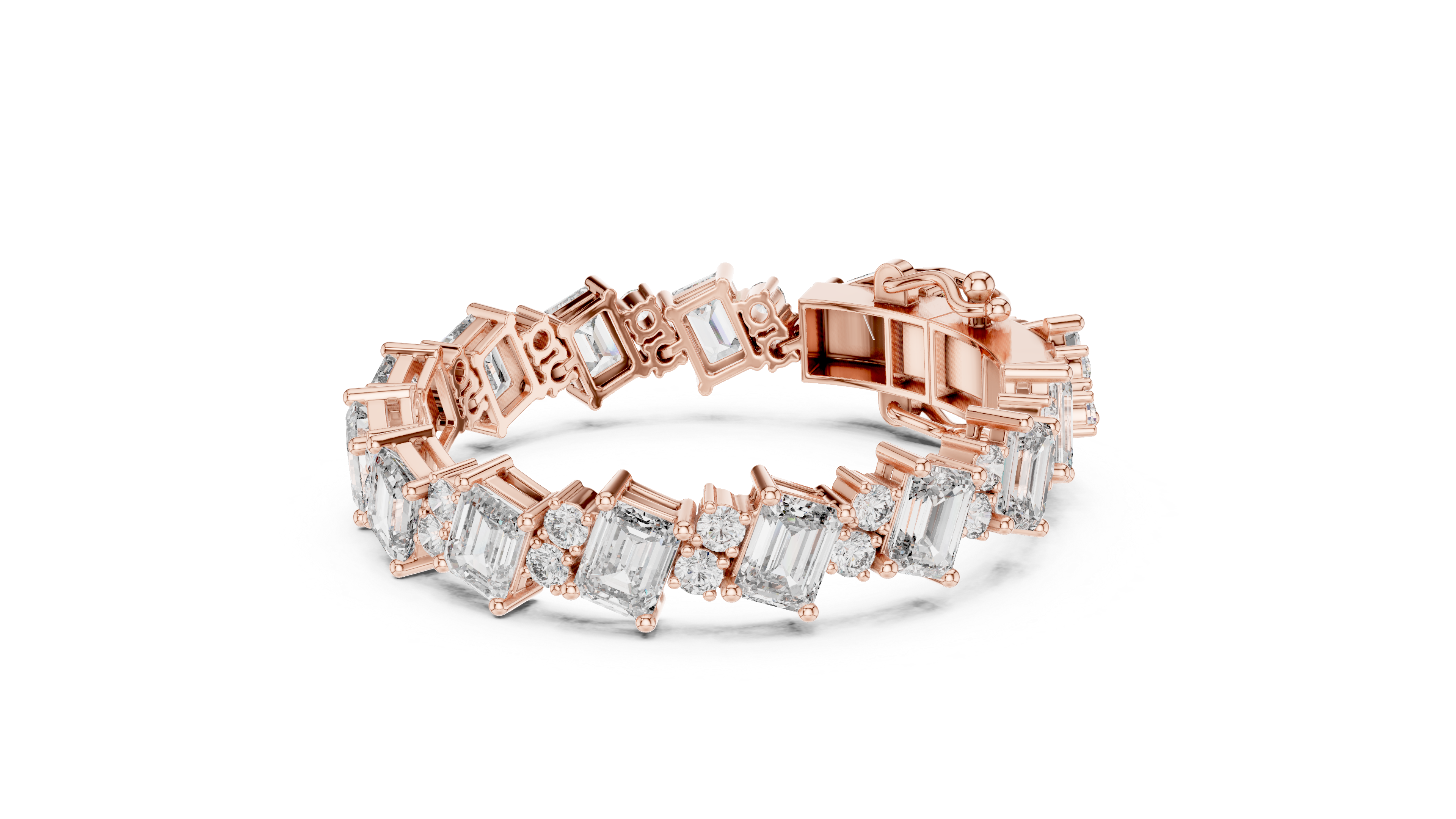 سوار الزمرد الأنيق in Rose Gold - VYKA Diamonds