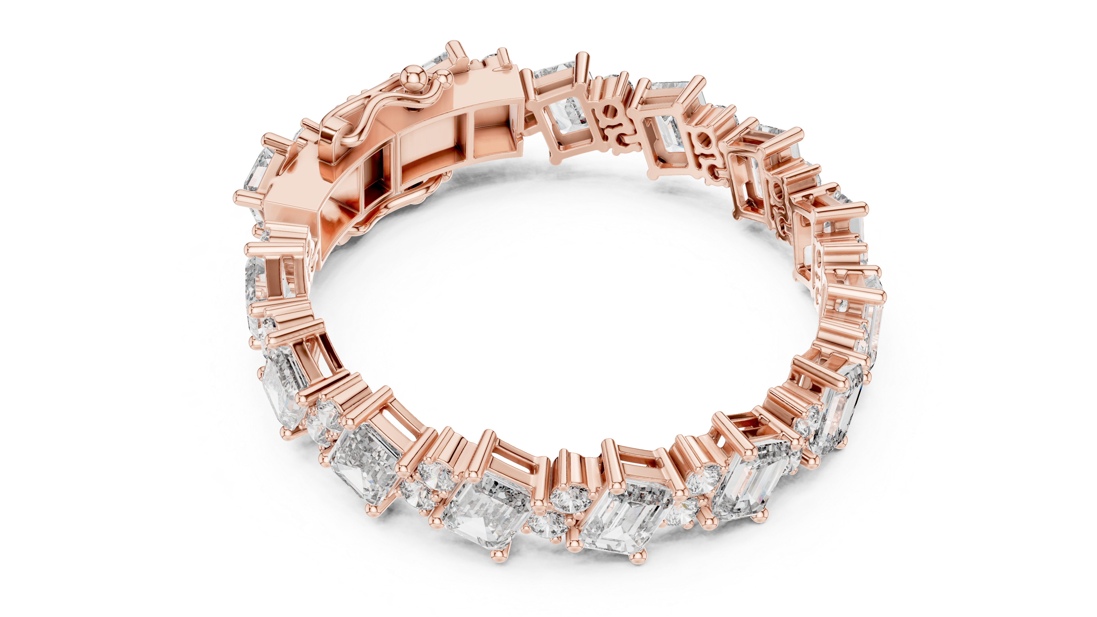 سوار الزمرد الأنيق in Rose Gold - VYKA Diamonds