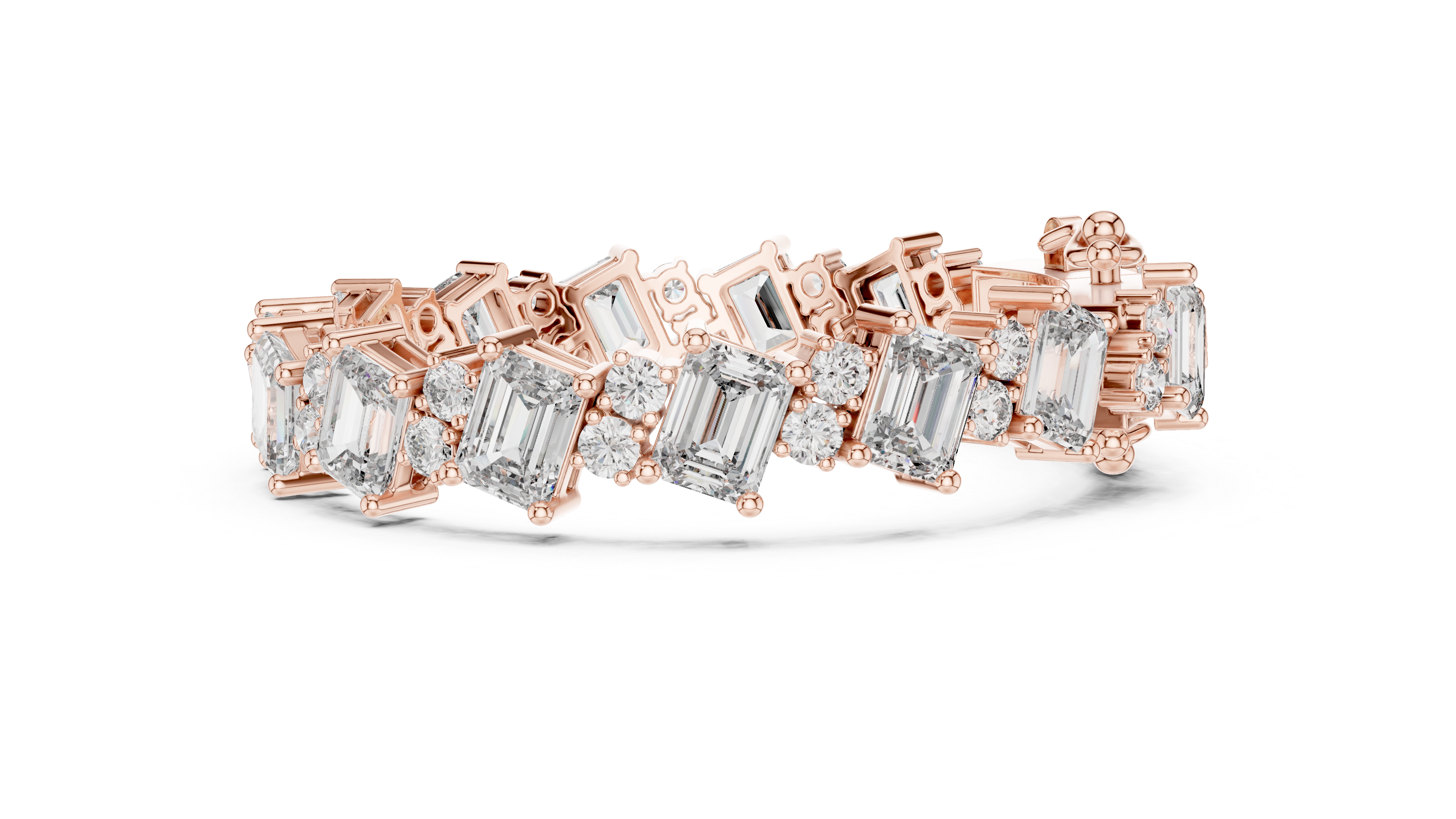 سوار الزمرد الأنيق in Rose Gold - VYKA Diamonds