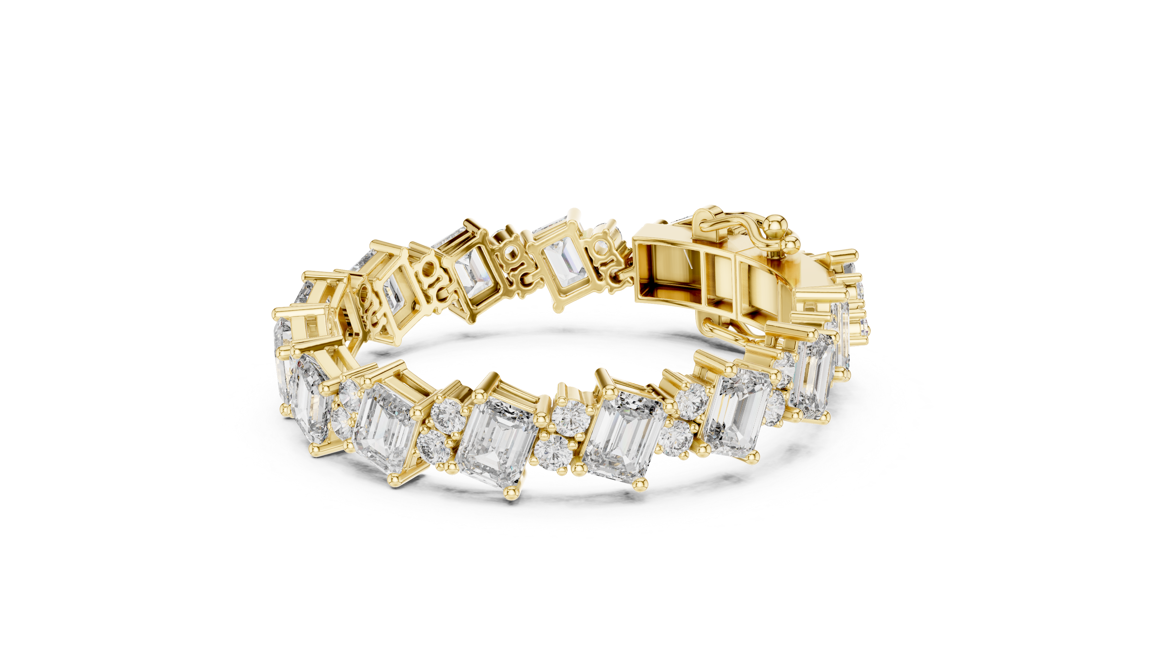 سوار الزمرد الأنيق in Yellow Gold - VYKA Diamonds