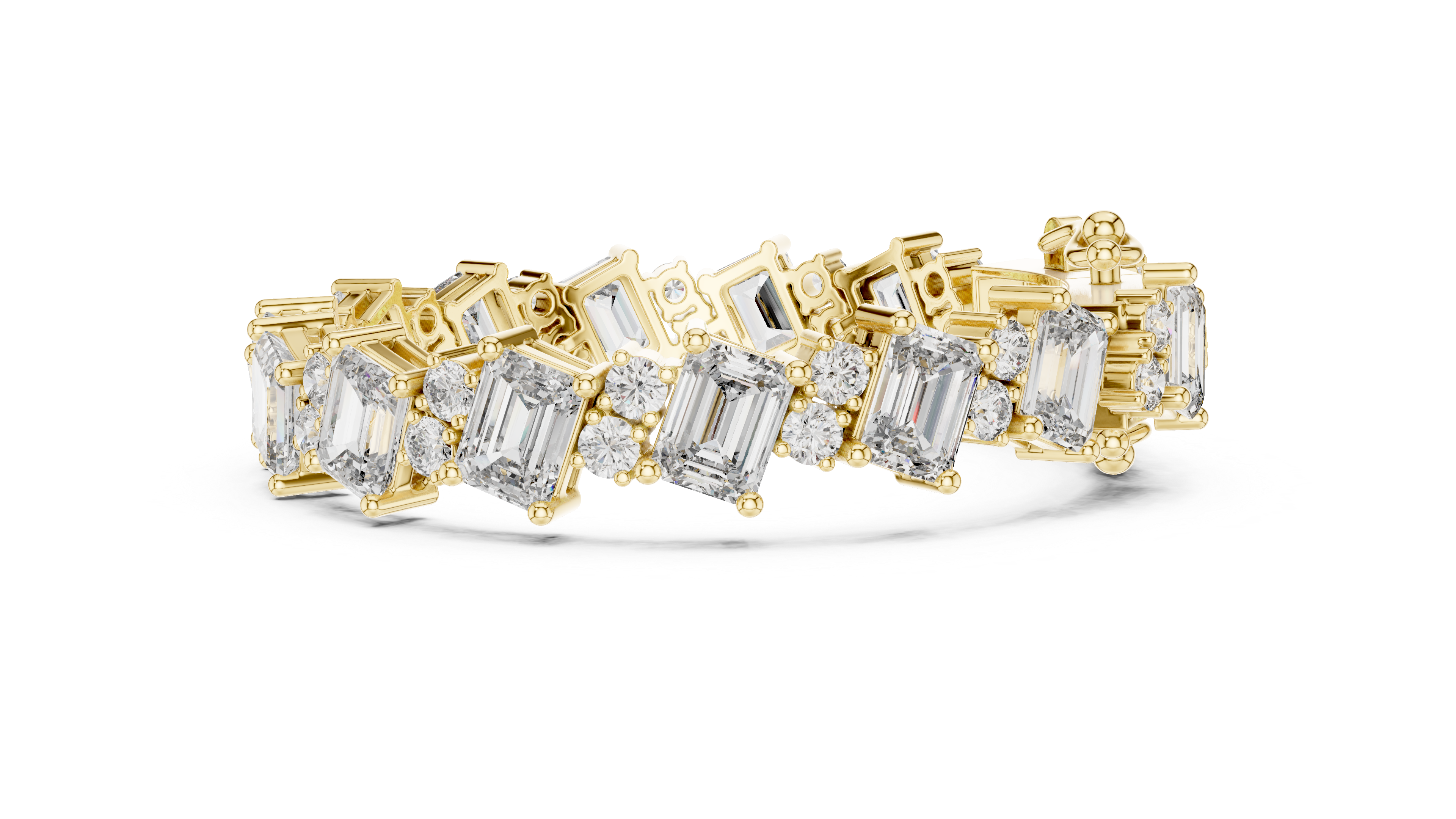 سوار الزمرد الأنيق in Yellow Gold - VYKA Diamonds