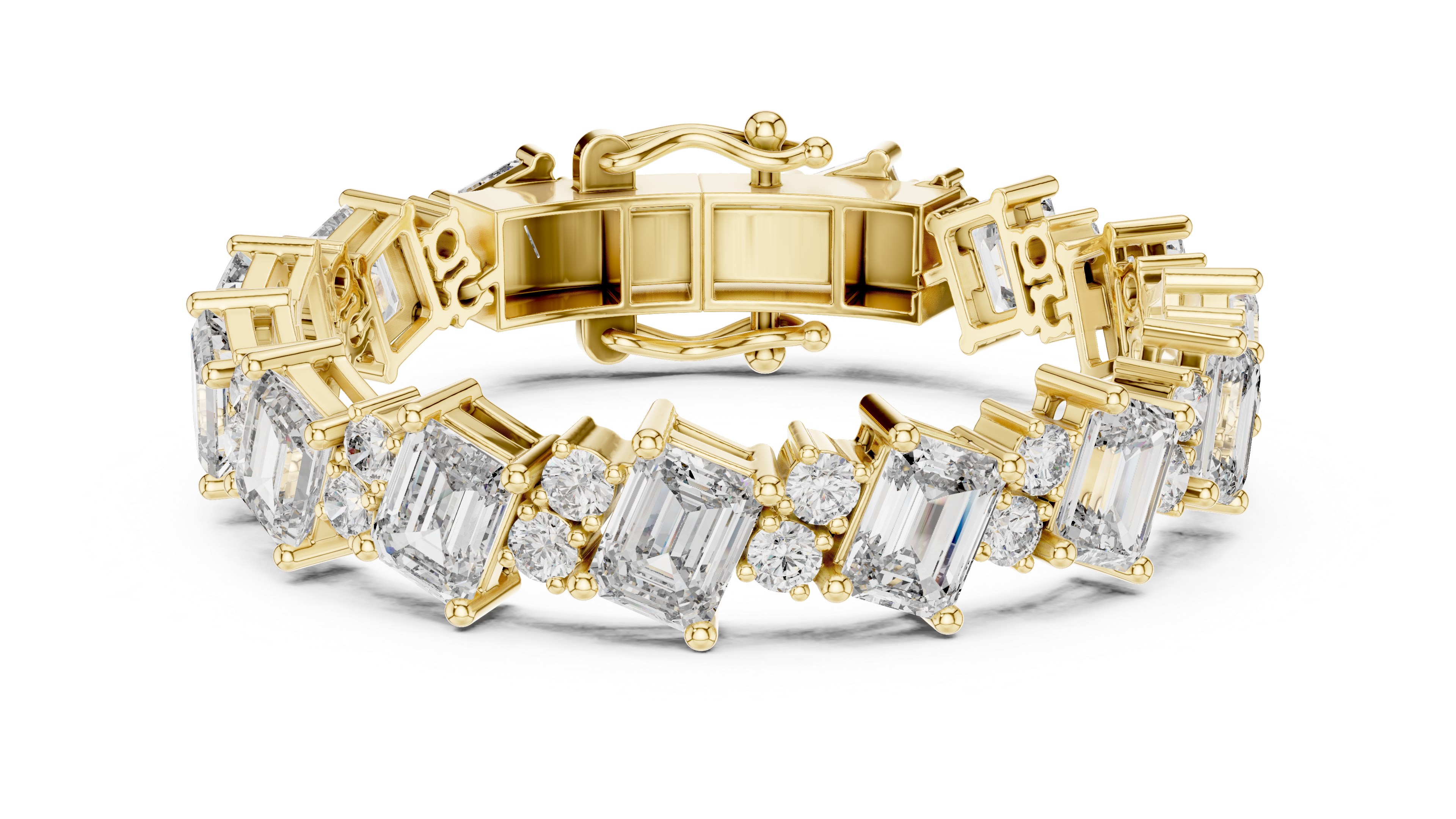سوار الزمرد الأنيق in Yellow Gold - VYKA Diamonds