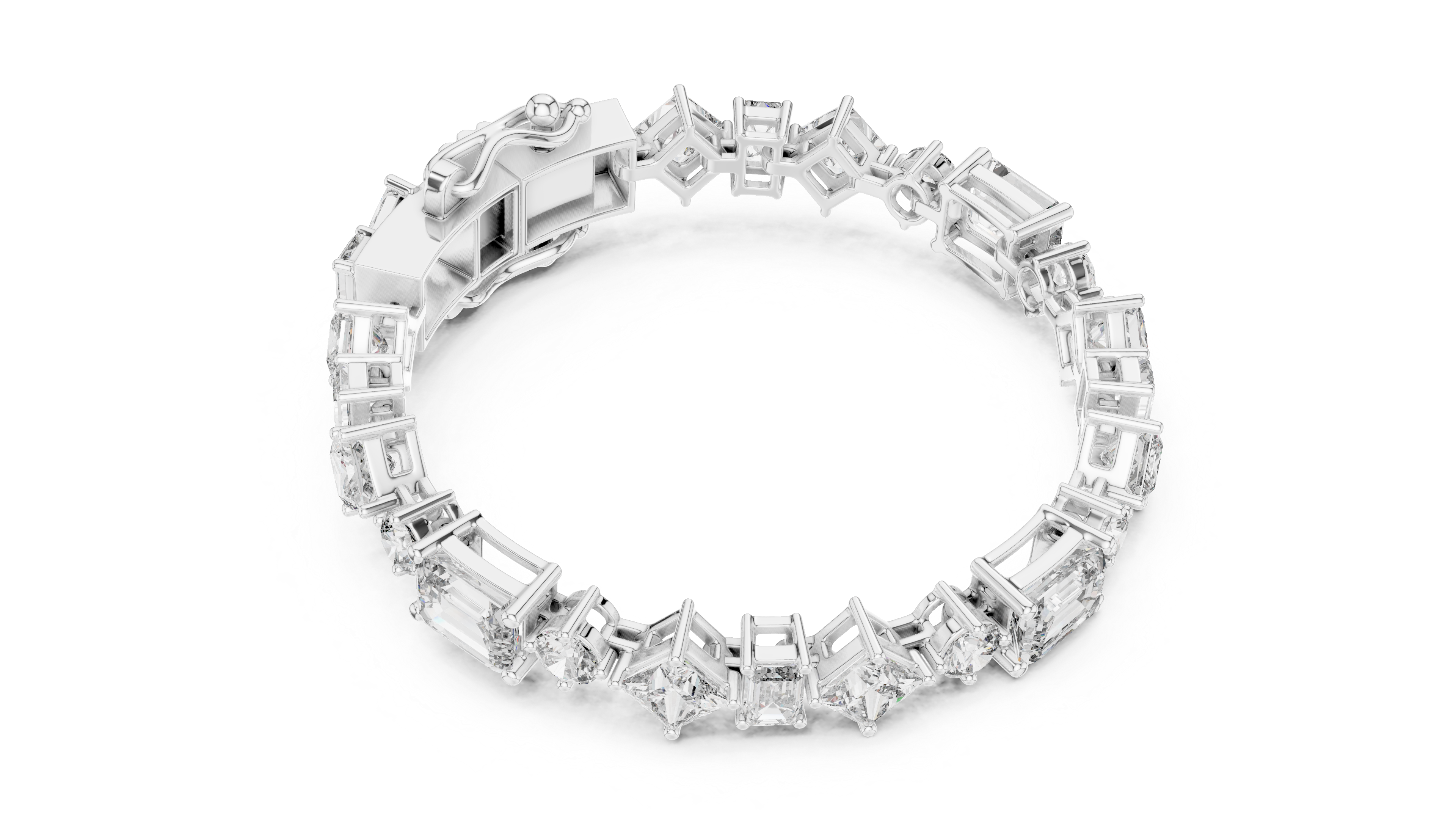 سوار سوليتير سيغنتشر in White Gold - VYKA Diamonds