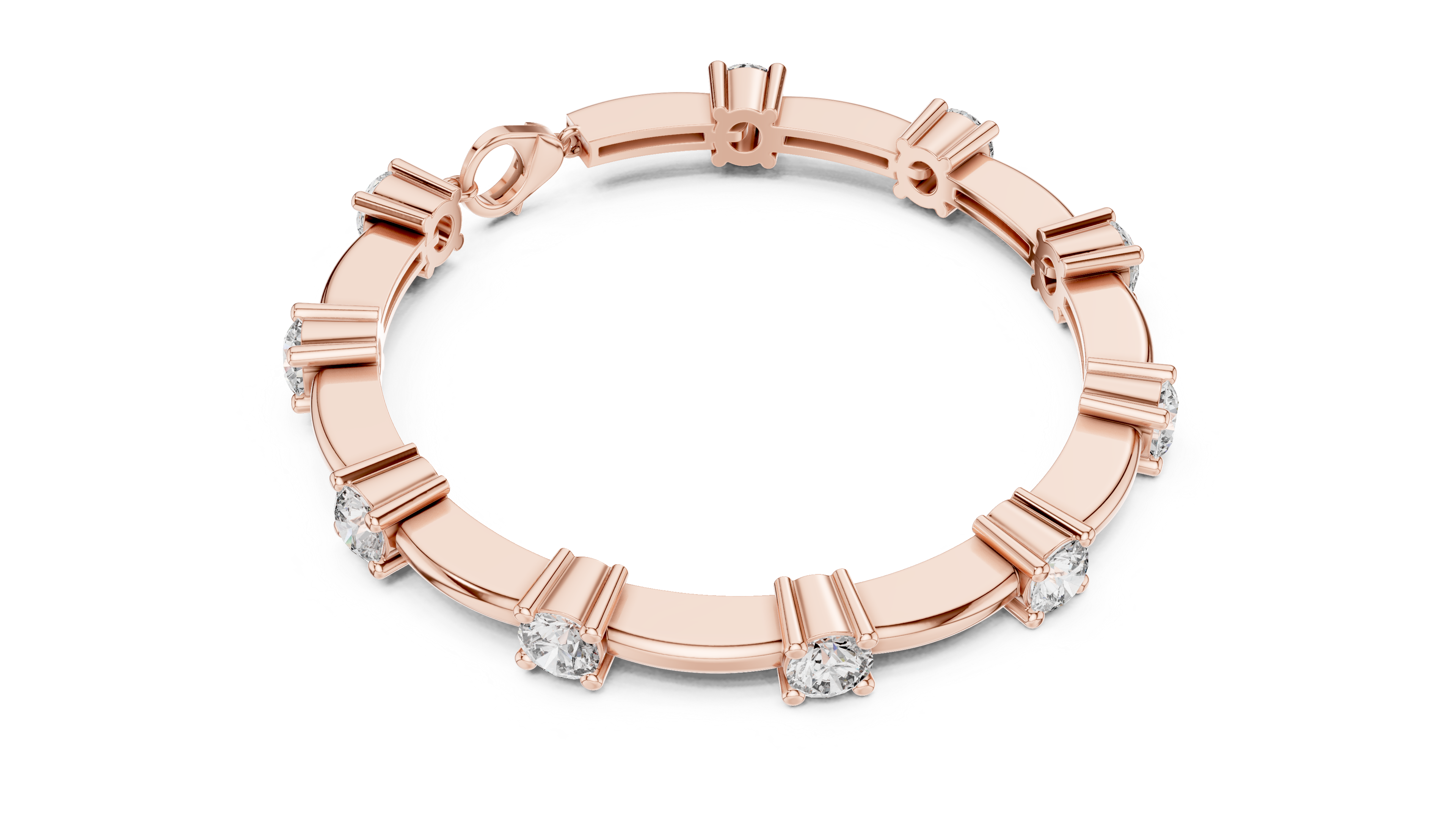 سوار سوليتير ماكسي in Rose Gold - VYKA Diamonds