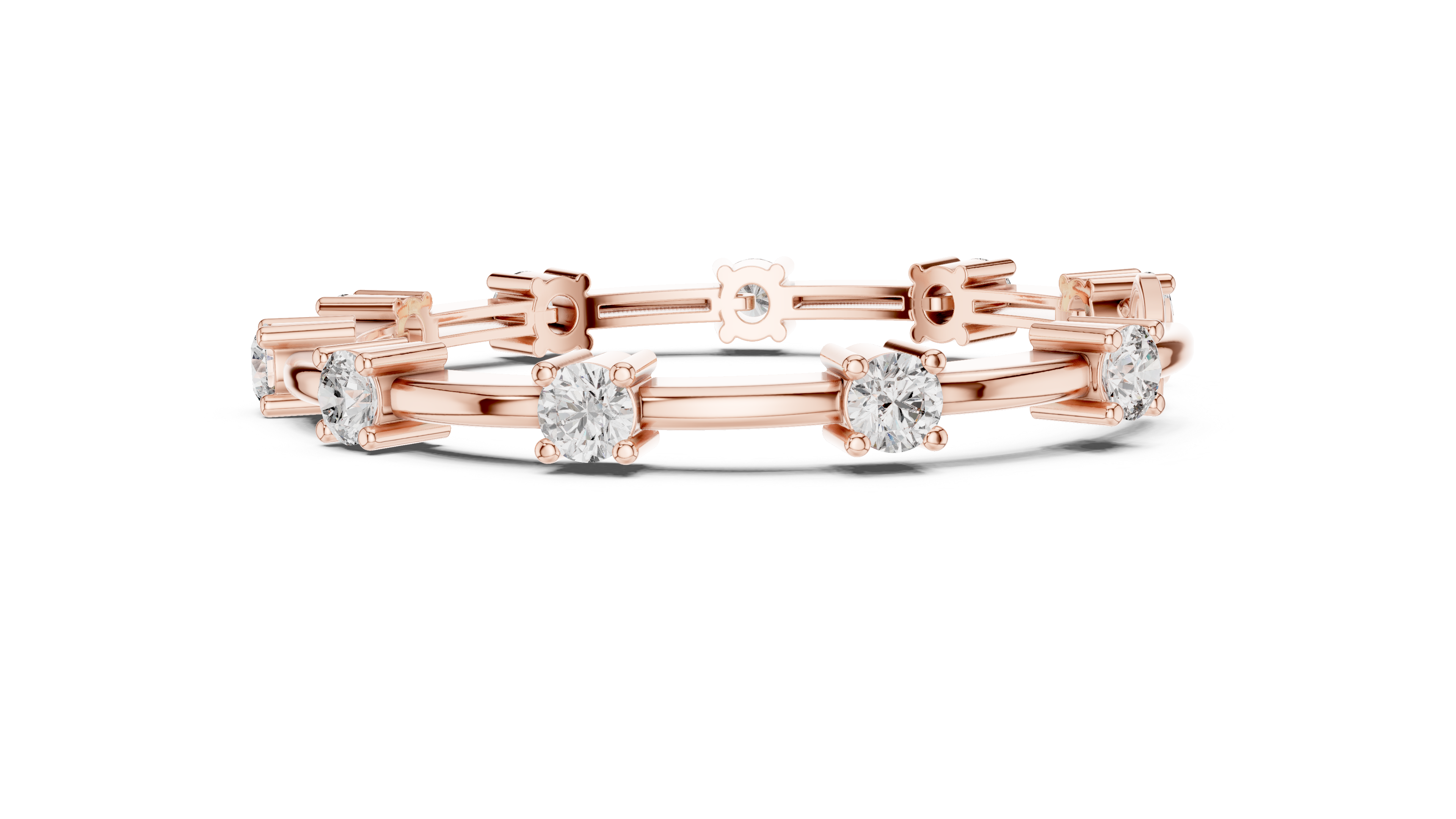 سوار سوليتير ماكسي in Rose Gold - VYKA Diamonds