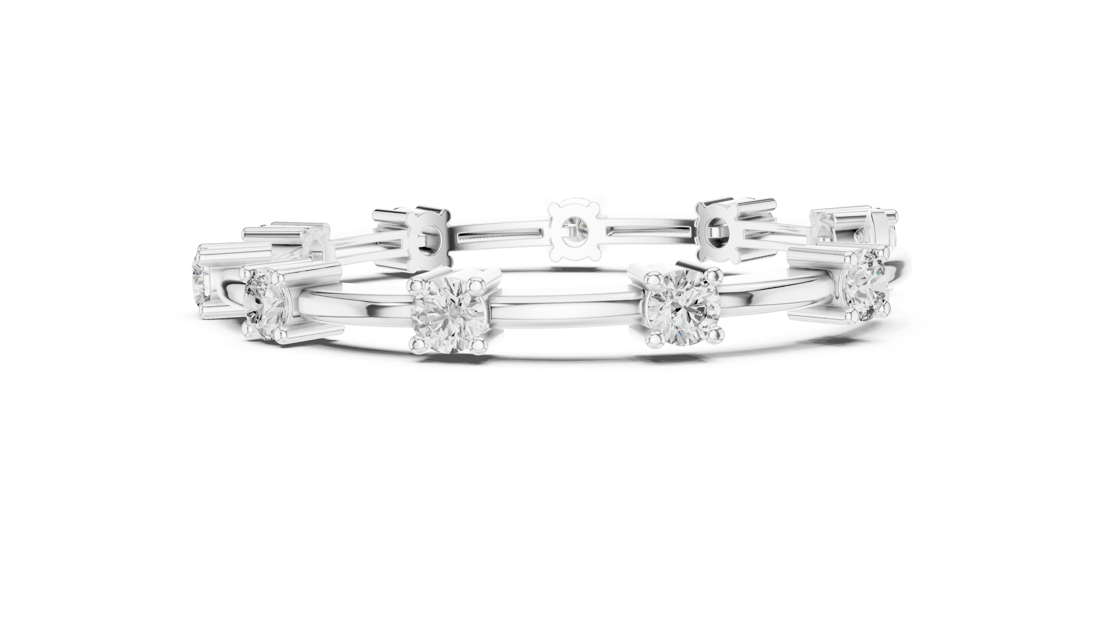 سوار سوليتير ماكسي in White Gold - VYKA Diamonds