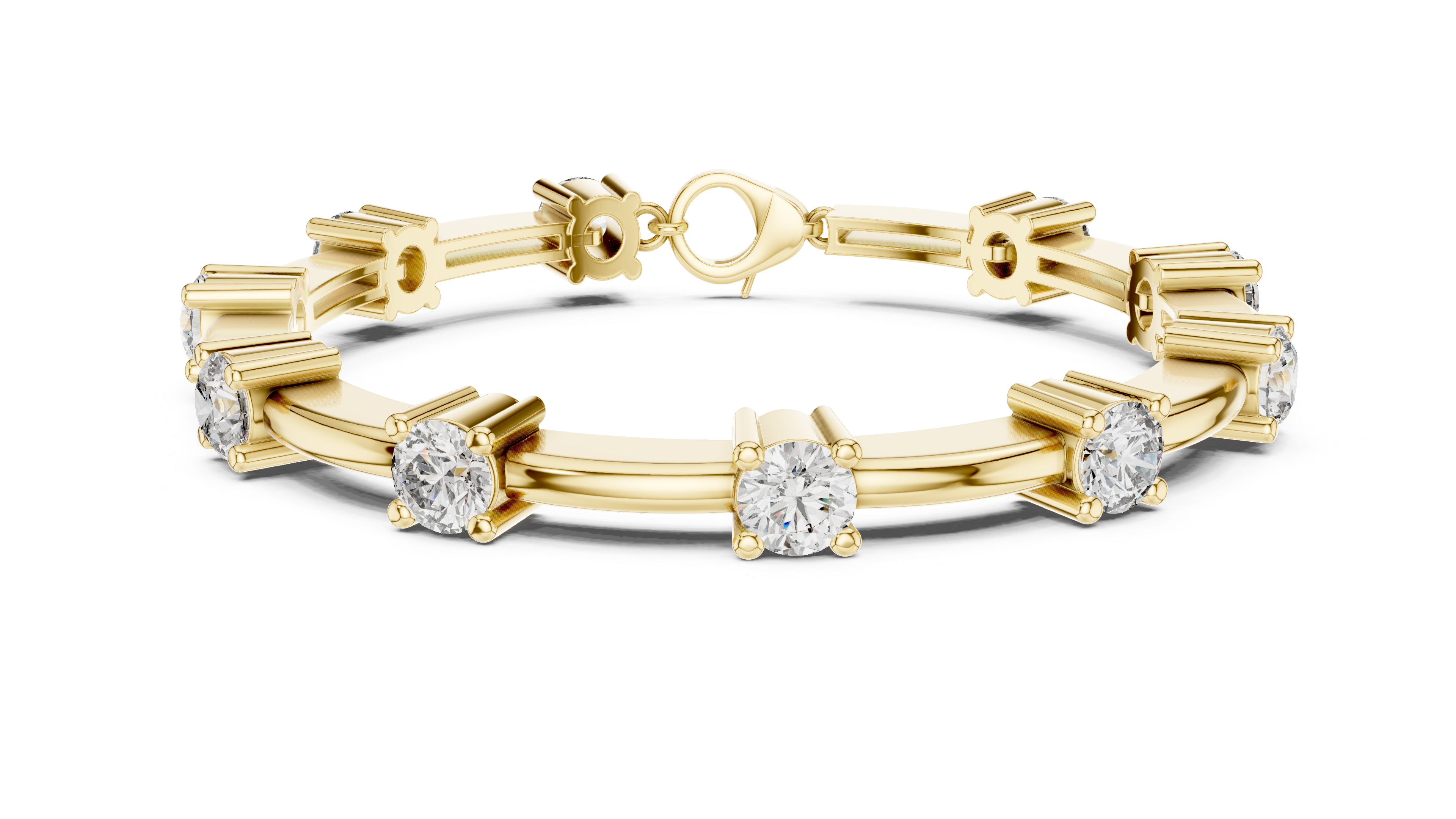 سوار سوليتير ماكسي in Yellow Gold - VYKA Diamonds