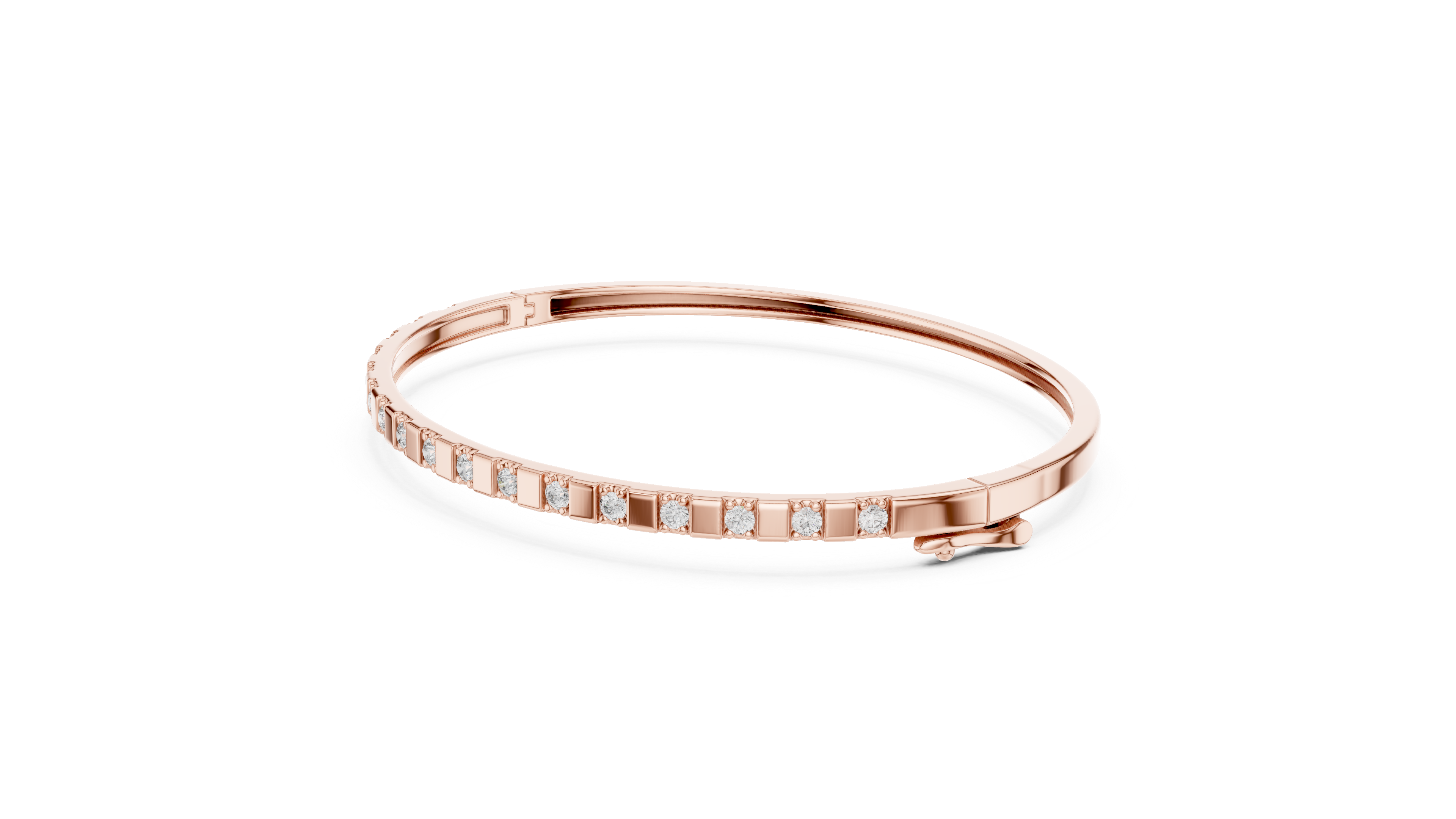 سوار ألماس مرصع بقِطع صغيرة in Rose Gold - VYKA Diamonds