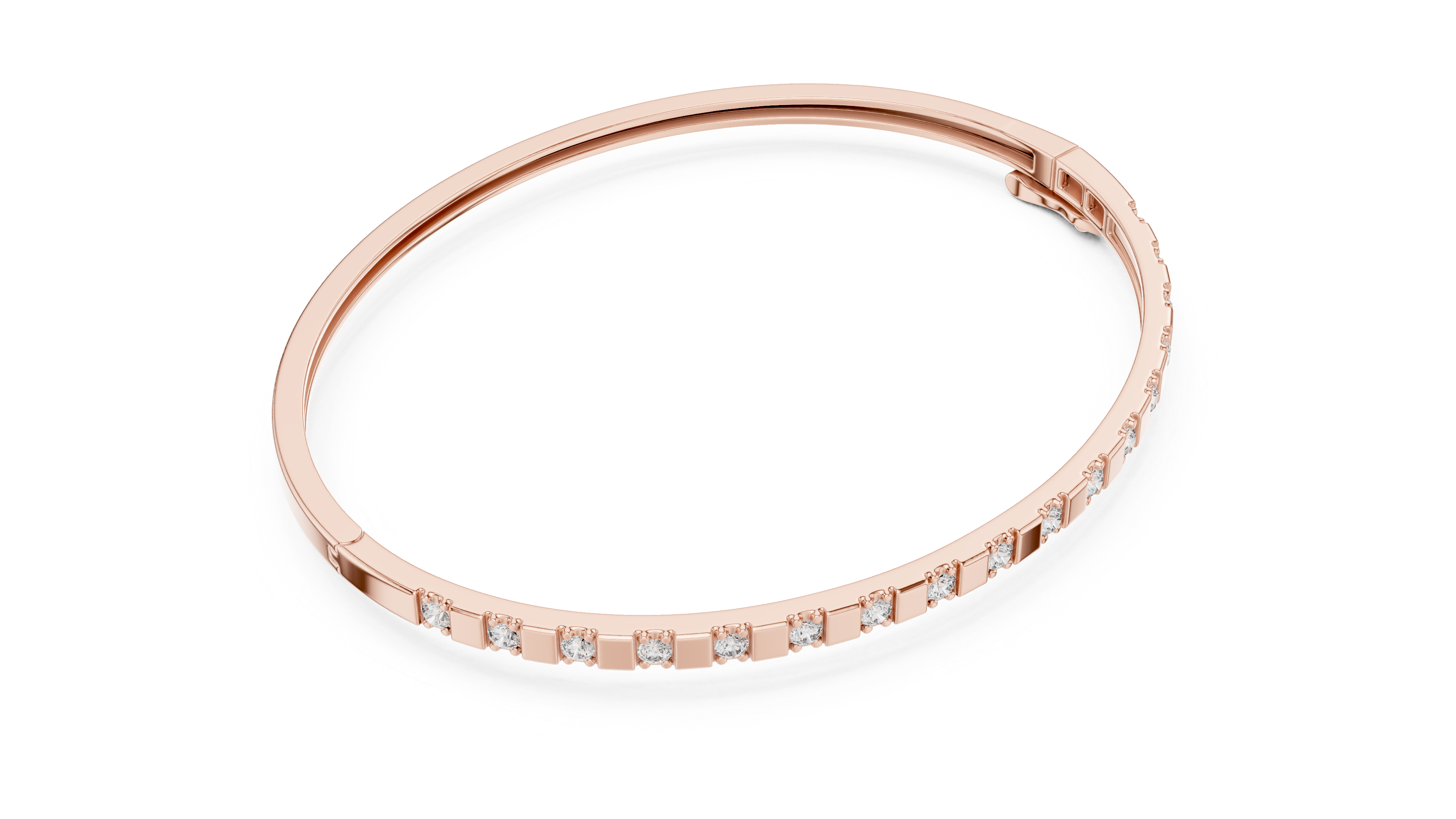 سوار ألماس مرصع بقِطع صغيرة in Rose Gold - VYKA Diamonds
