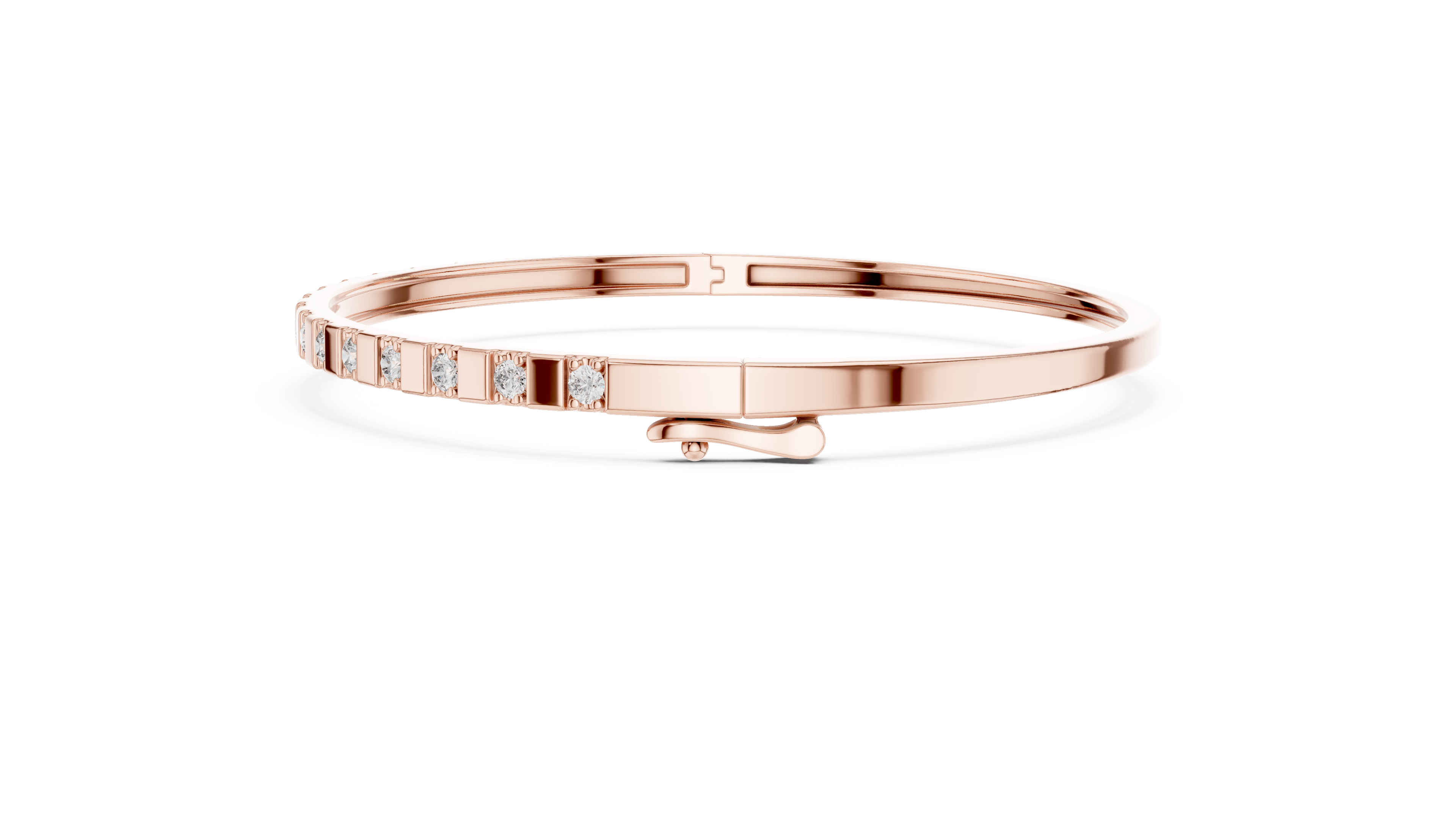 سوار ألماس مرصع بقِطع صغيرة in Rose Gold - VYKA Diamonds