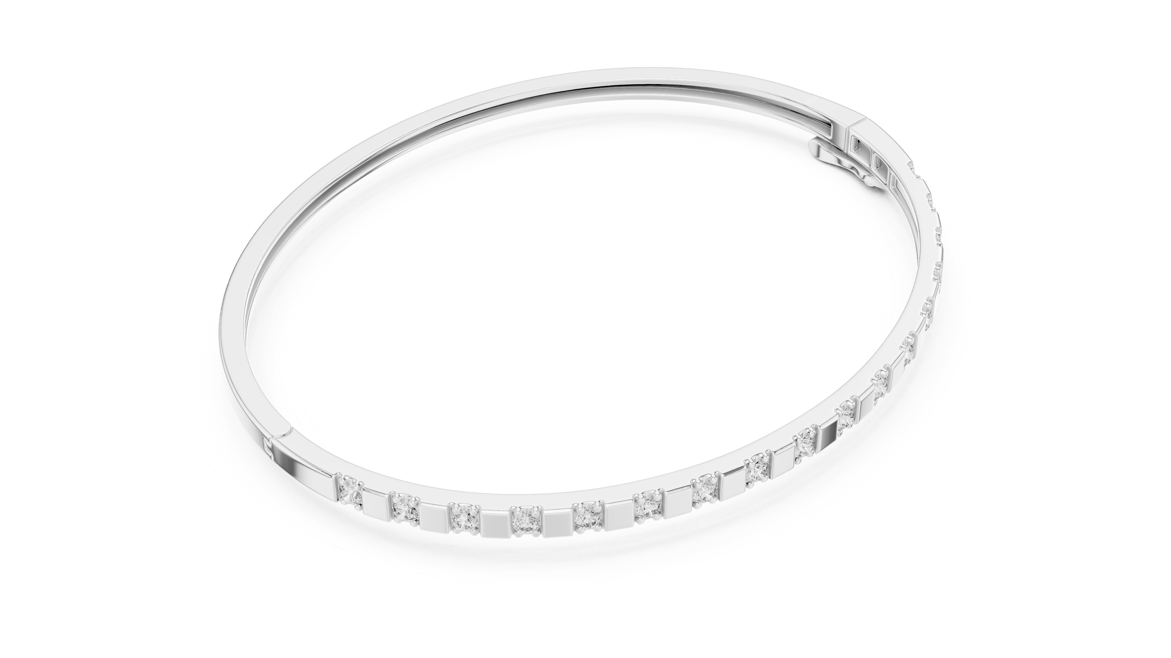 سوار ألماس مرصع بقِطع صغيرة in White Gold - VYKA Diamonds