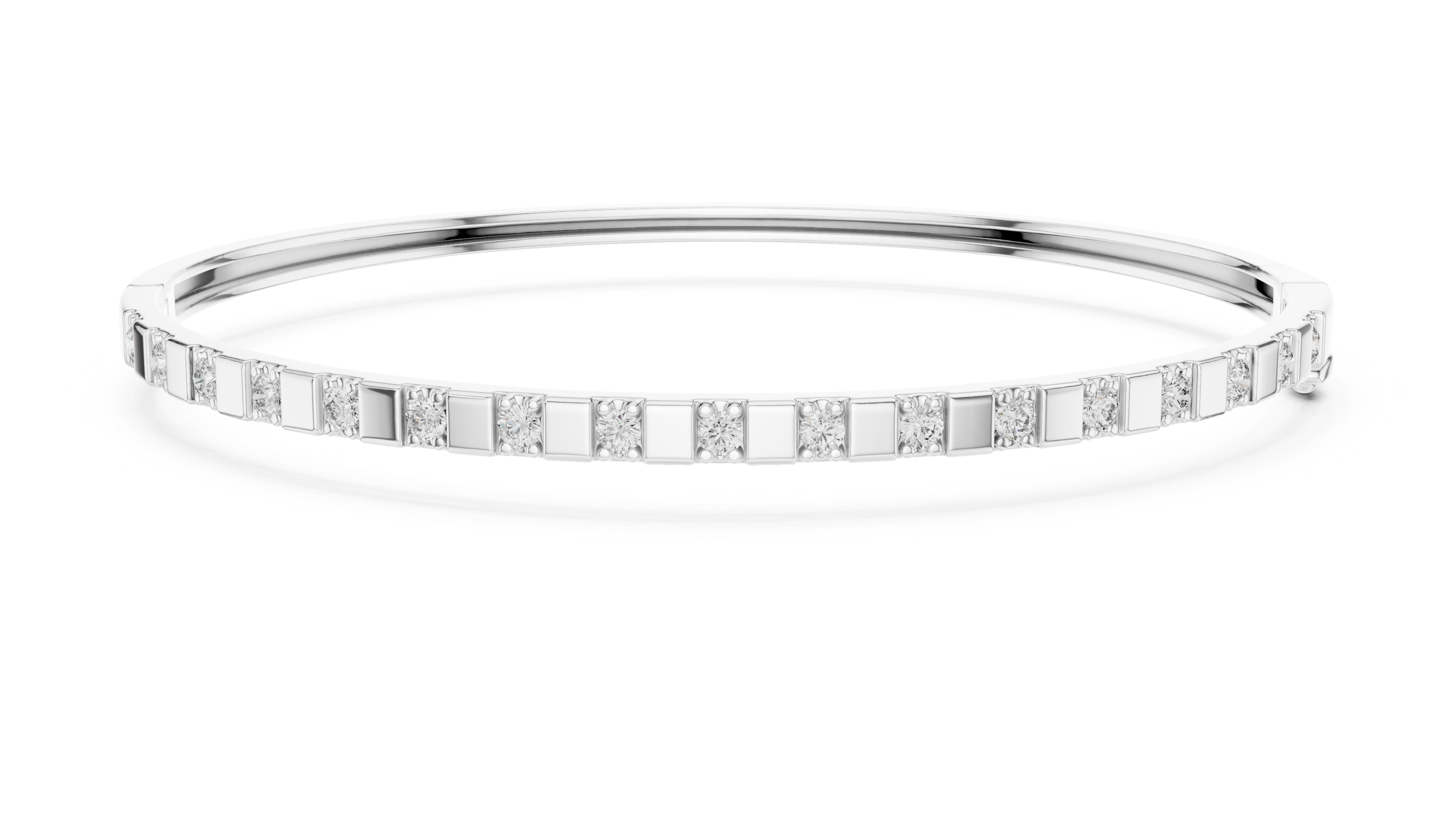 سوار ألماس مرصع بقِطع صغيرة in White Gold - VYKA Diamonds