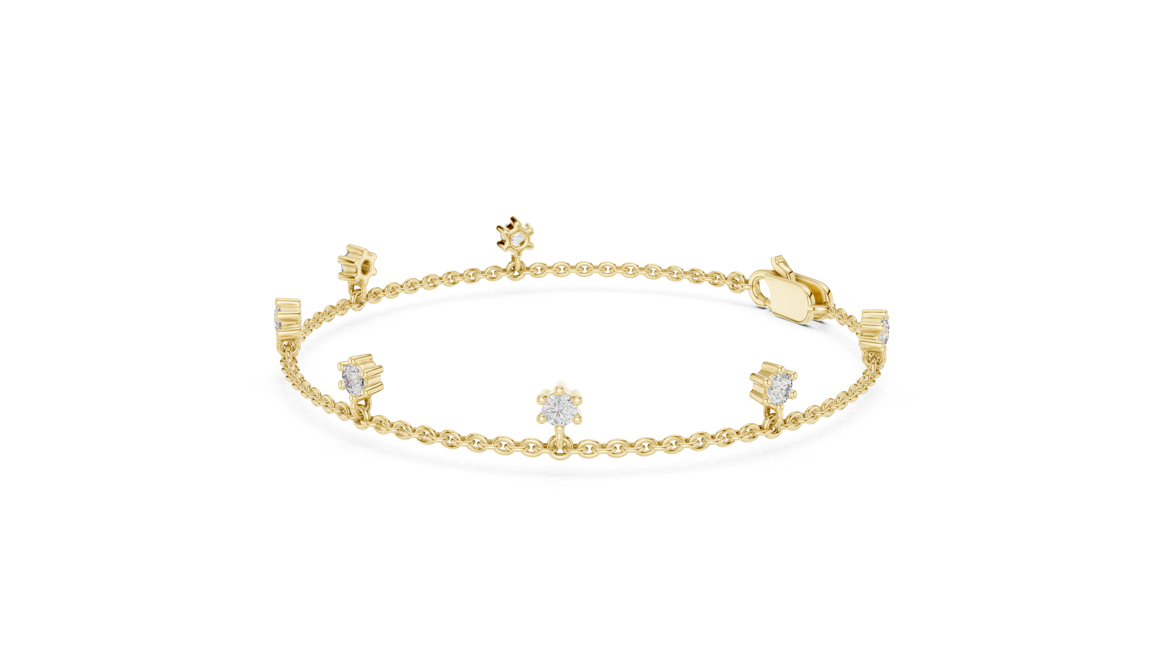 سوار سلسلة ألماس بسيط in Yellow Gold - VYKA Diamonds