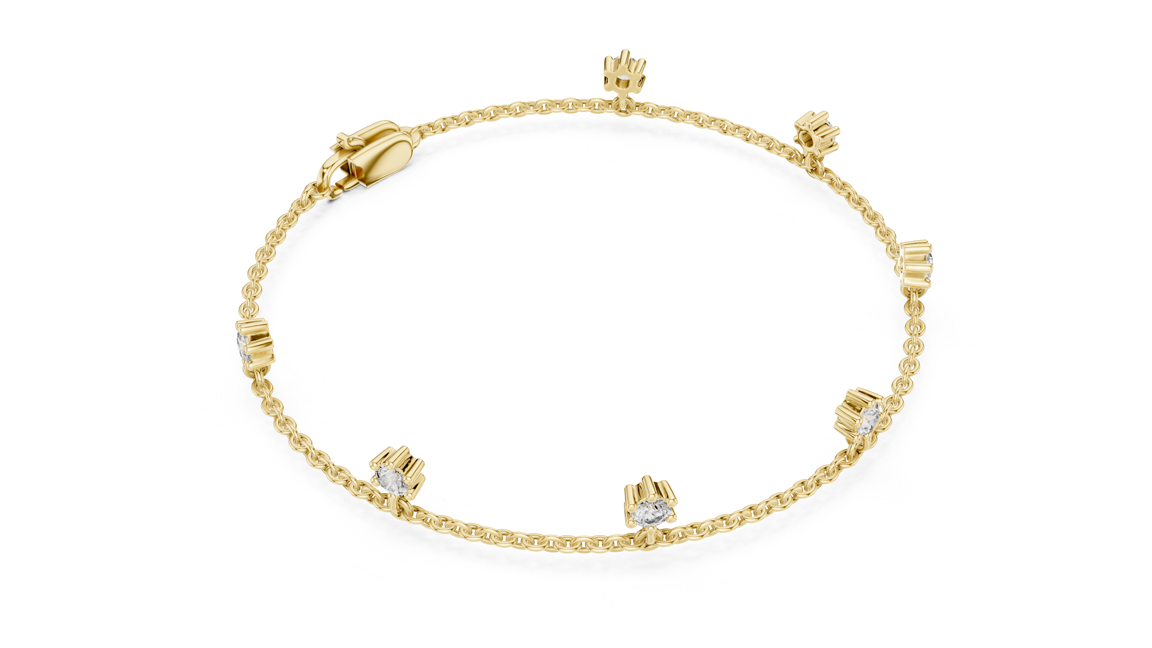 سوار سلسلة ألماس بسيط in Yellow Gold - VYKA Diamonds