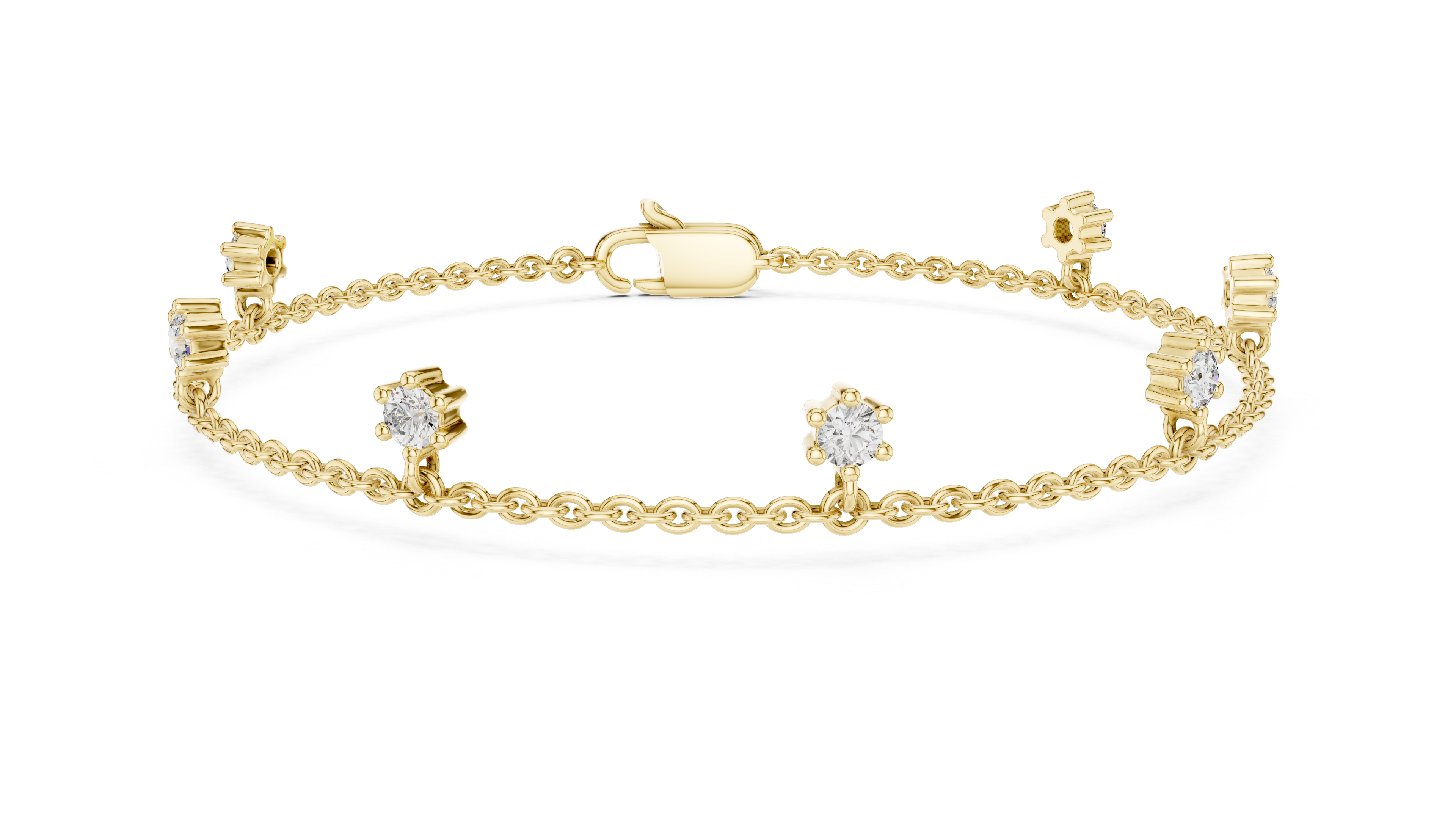 سوار سلسلة ألماس بسيط in Yellow Gold - VYKA Diamonds