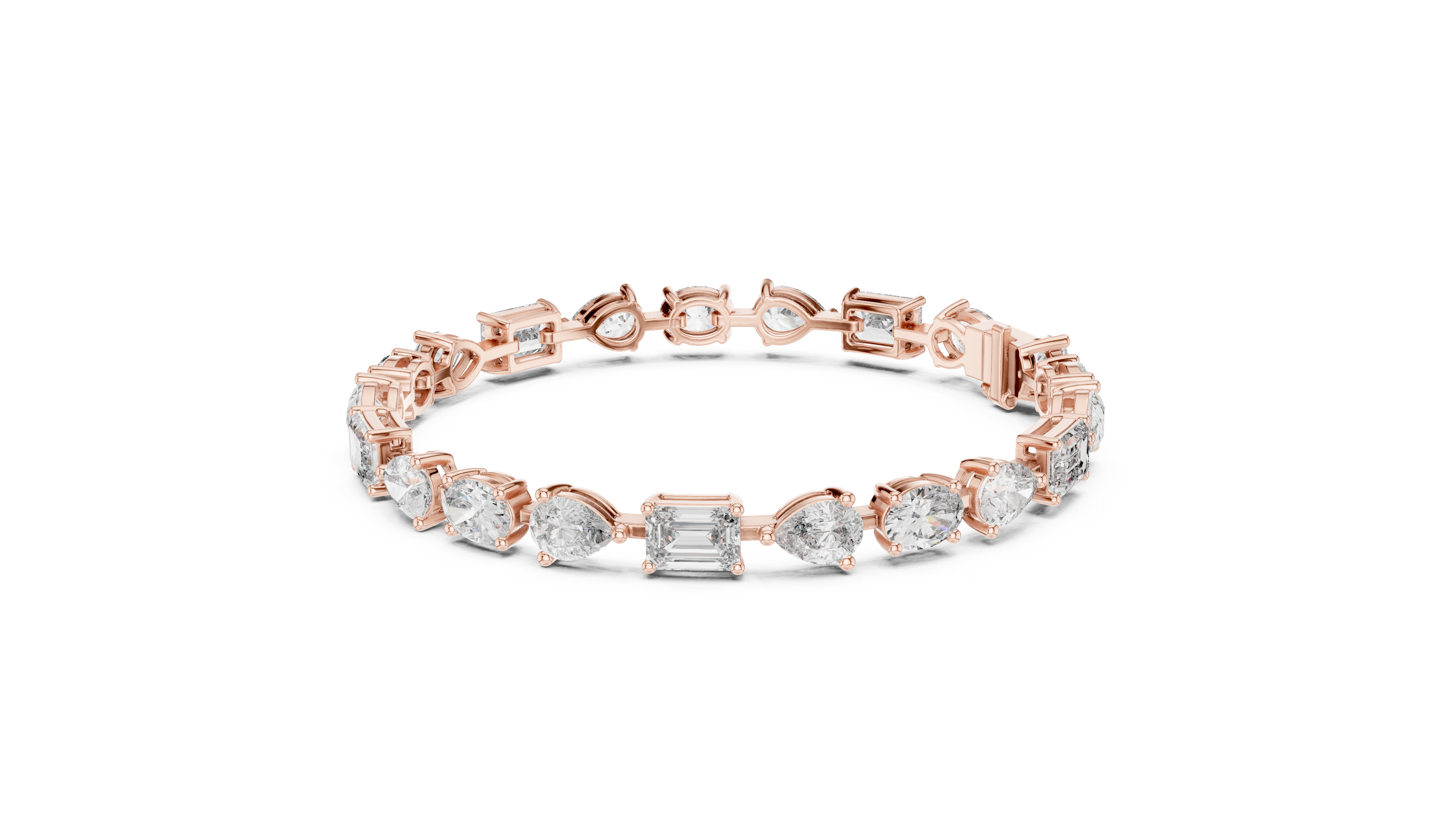 سوار التنس البيضاوي in Rose Gold - VYKA Diamonds