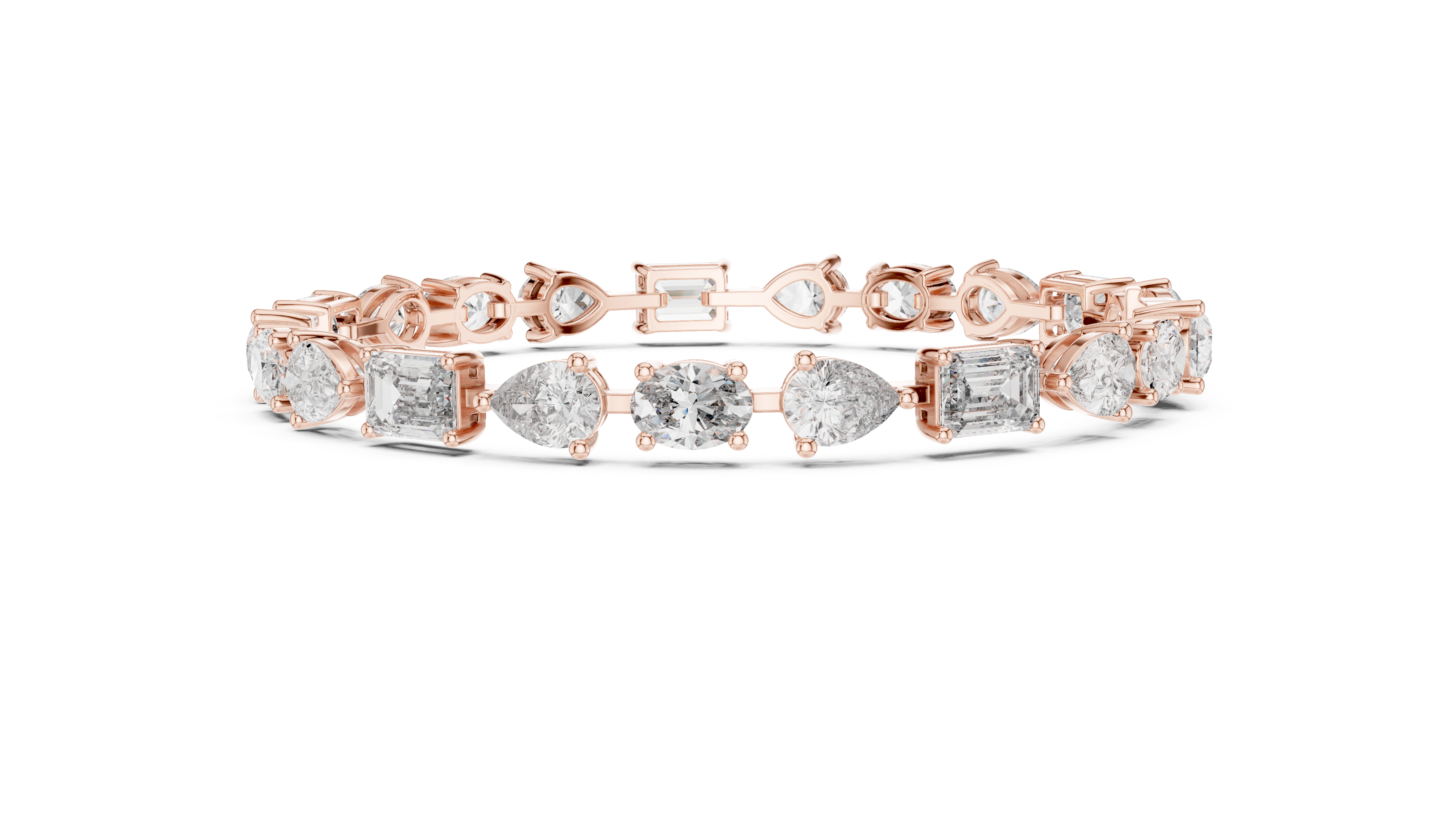 سوار التنس البيضاوي in Rose Gold - VYKA Diamonds