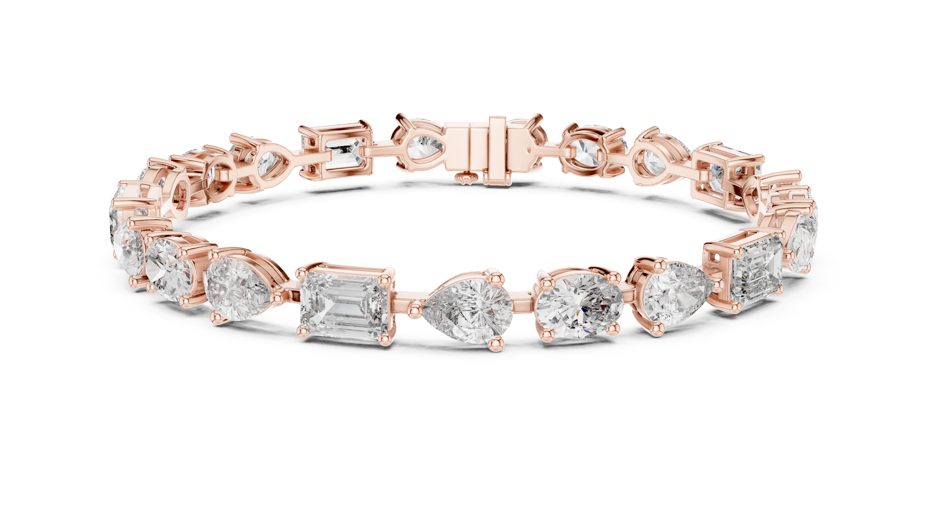 سوار التنس البيضاوي in Rose Gold - VYKA Diamonds