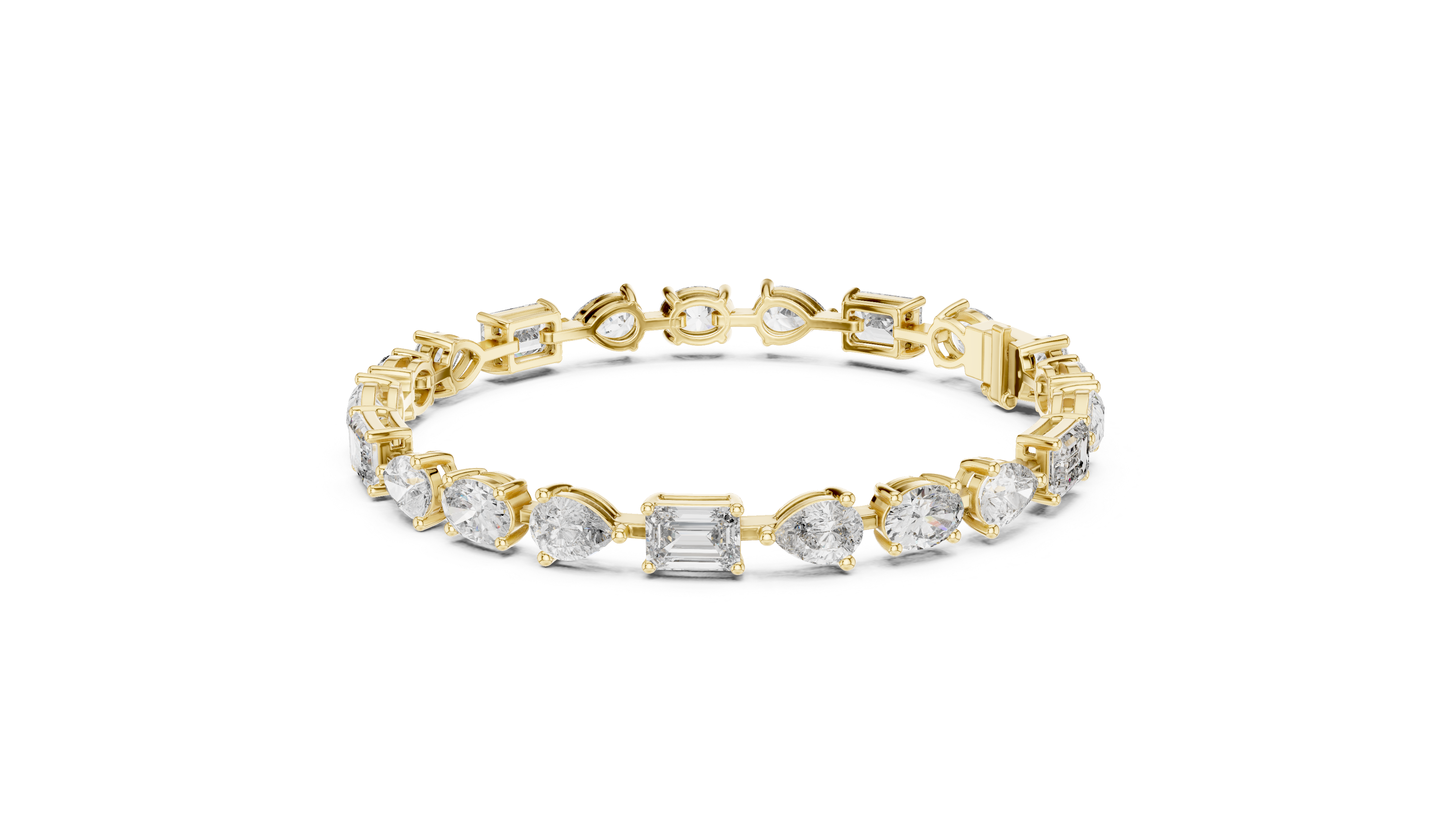 سوار التنس البيضاوي in Yellow Gold - VYKA Diamonds
