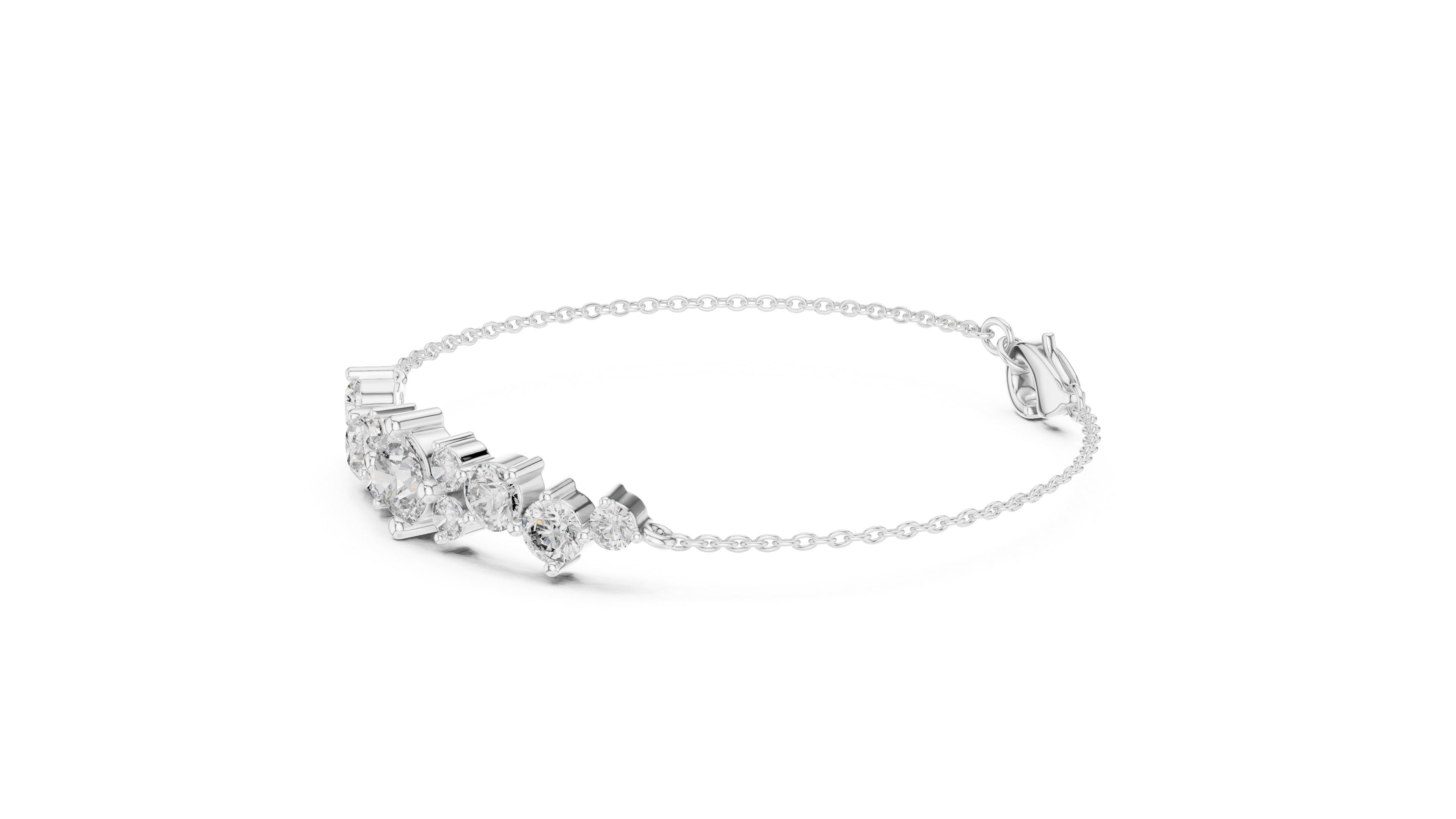 سوار كوليت دائري كبير in White Gold - VYKA Diamonds