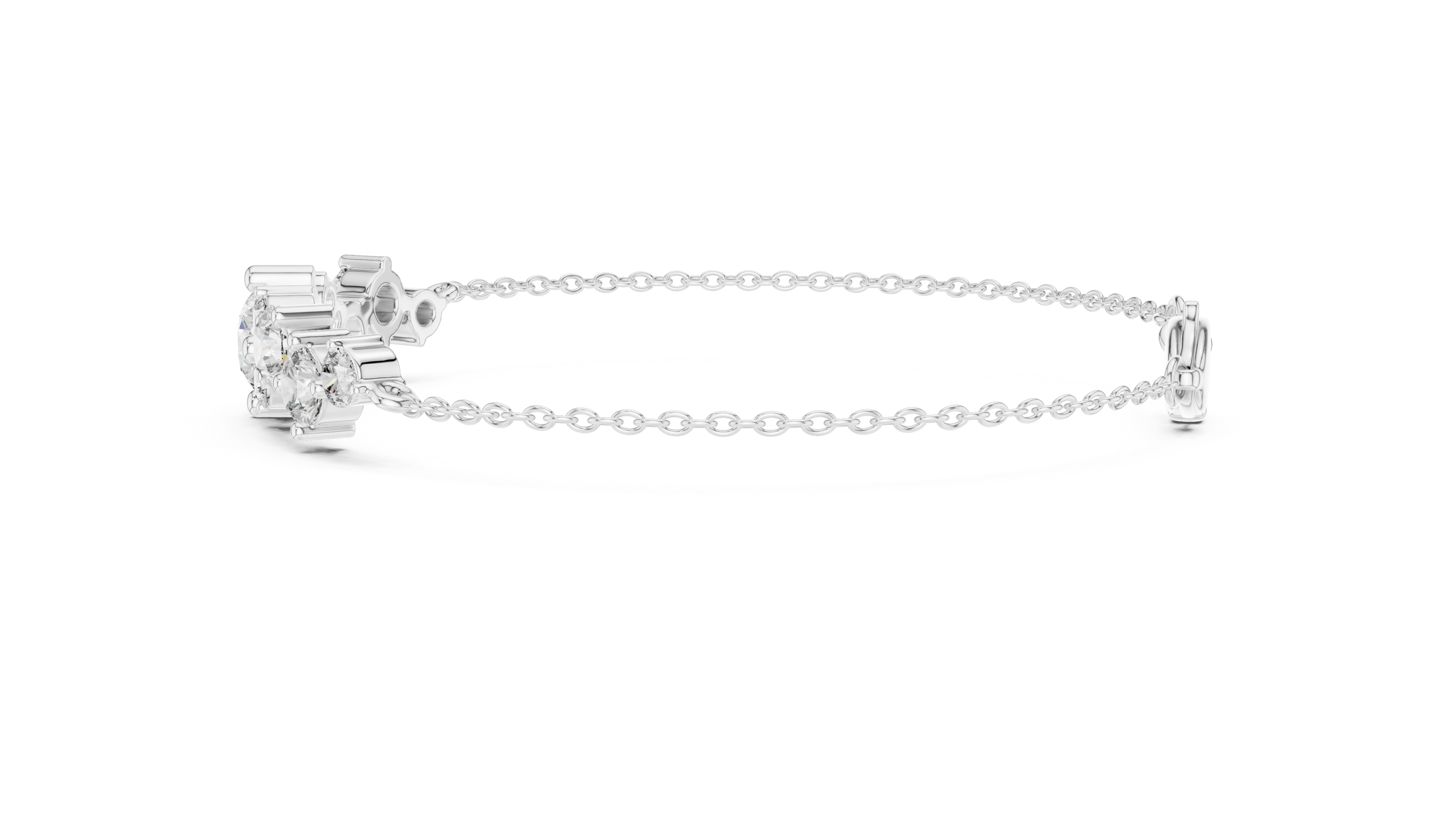 سوار كوليت دائري كبير in White Gold - VYKA Diamonds