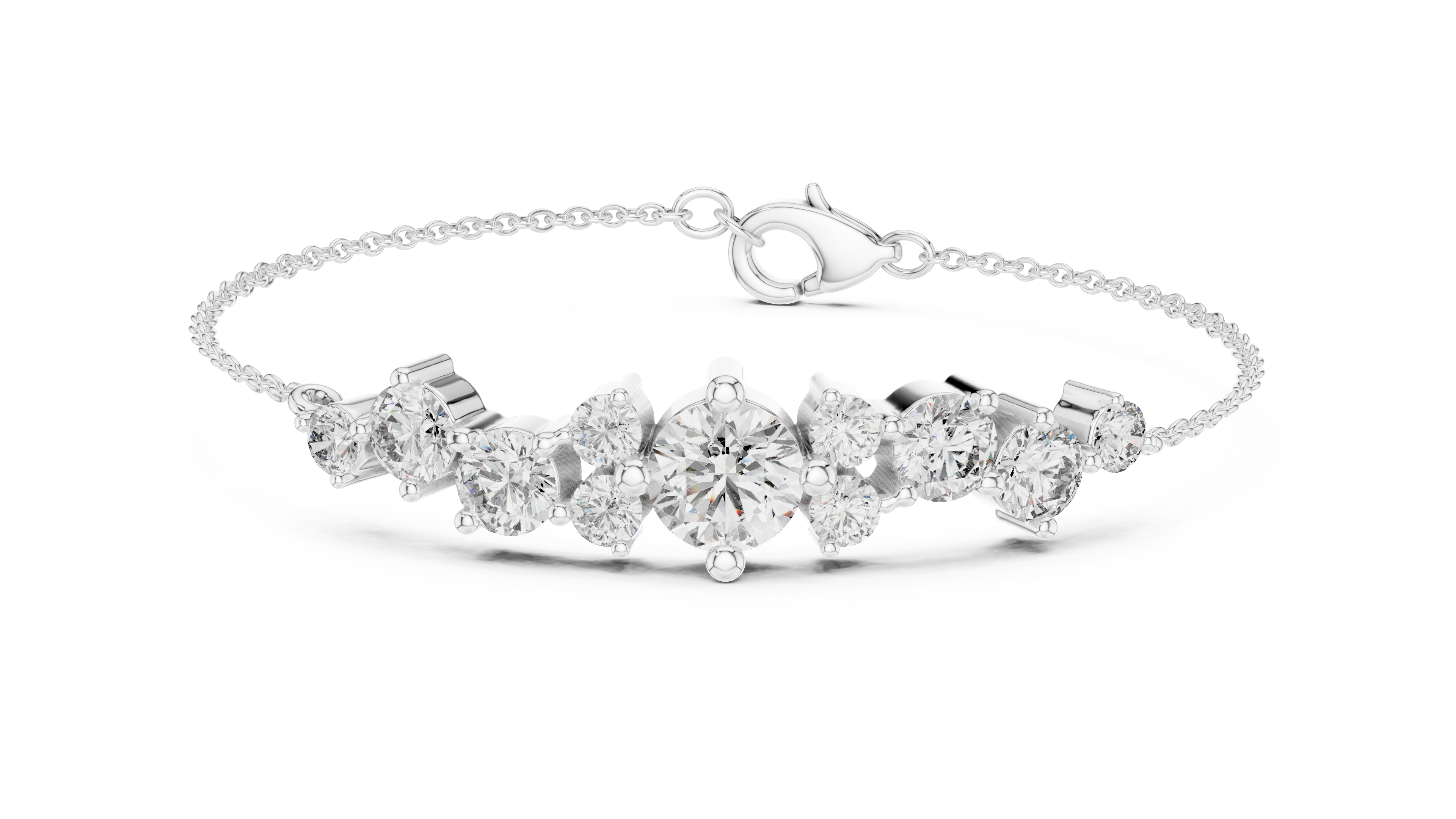 سوار كوليت دائري كبير in White Gold - VYKA Diamonds