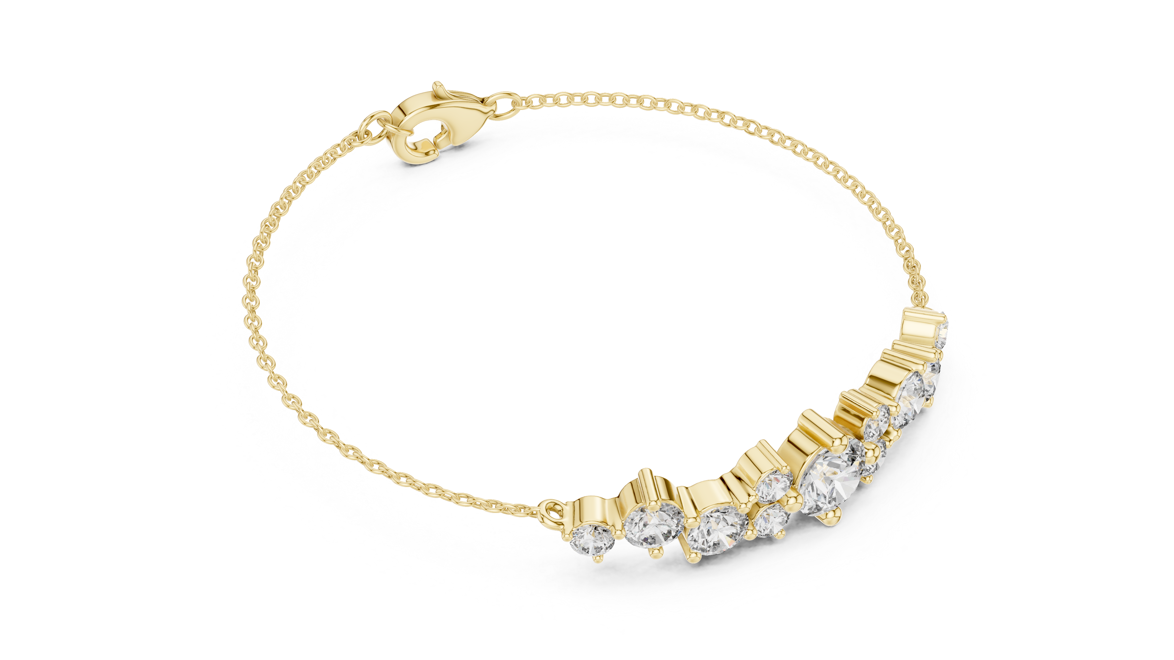 سوار كوليت دائري كبير in Yellow Gold - VYKA Diamonds