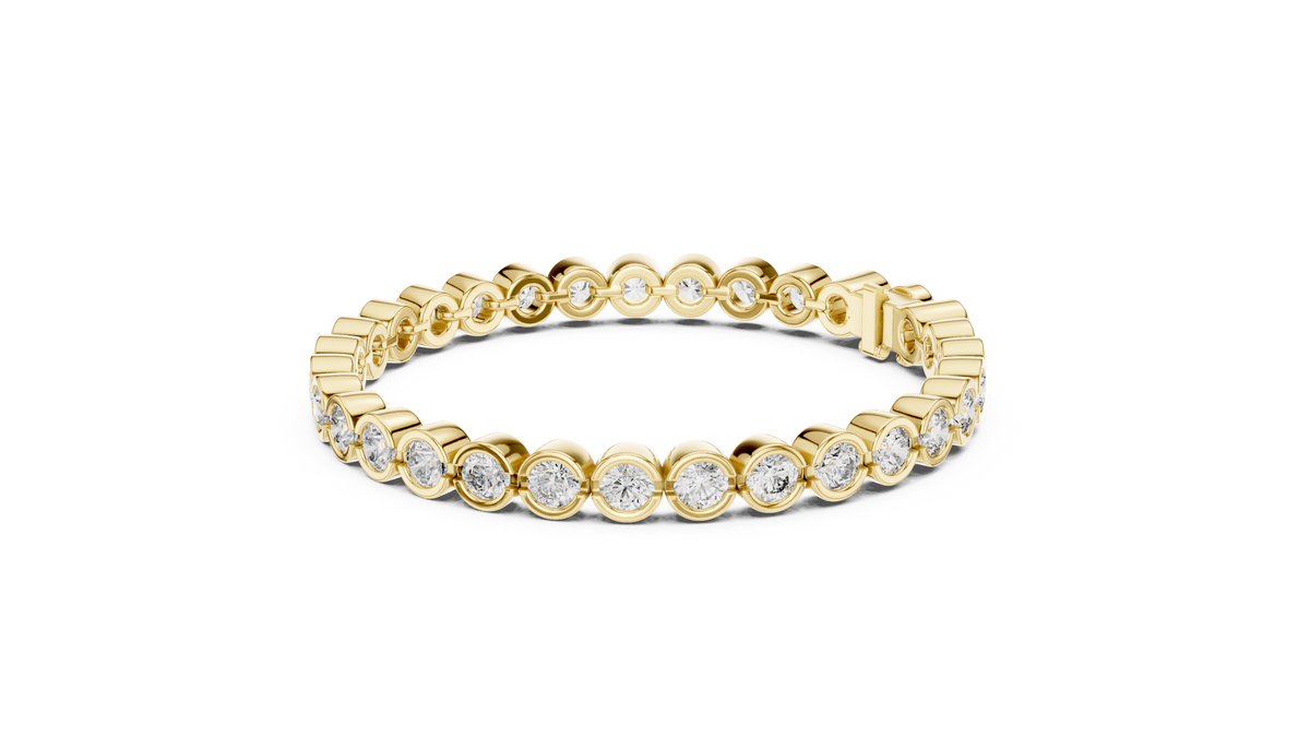 Bezel-Set Round Bracelet