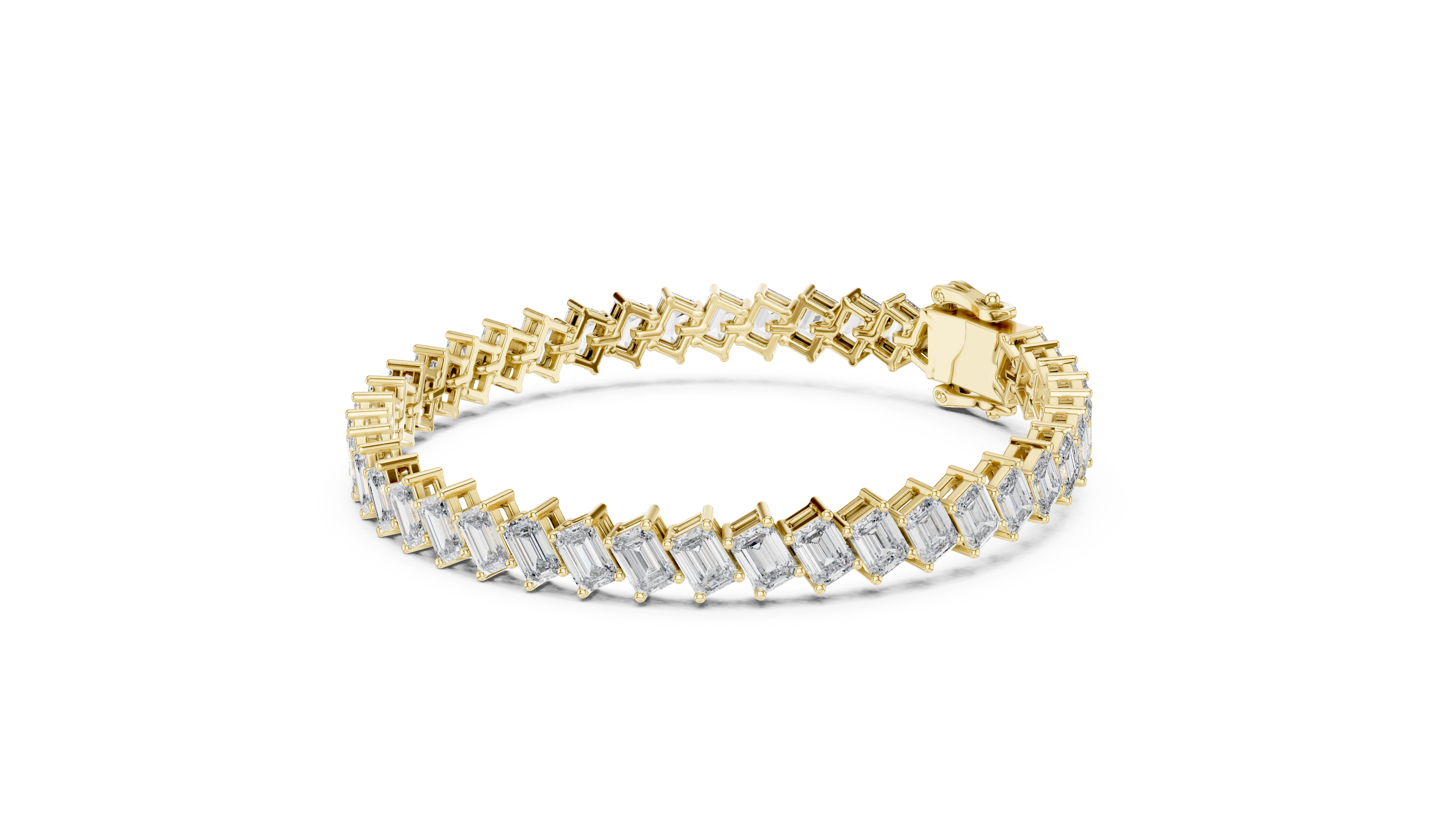 سوار مرصّع بالألماس والزمرد in Yellow Gold - VYKA Diamonds