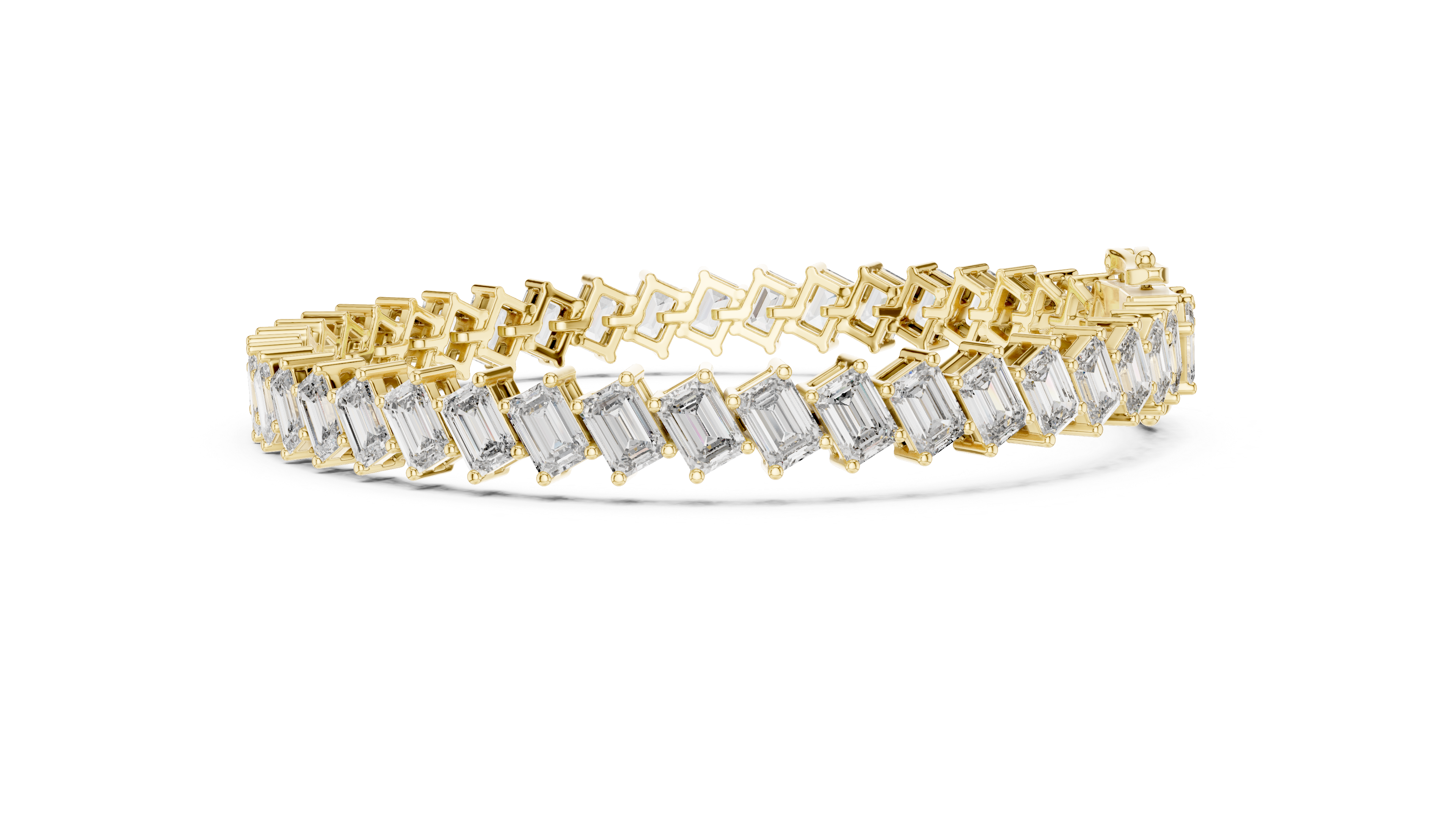 سوار مرصّع بالألماس والزمرد in Yellow Gold - VYKA Diamonds