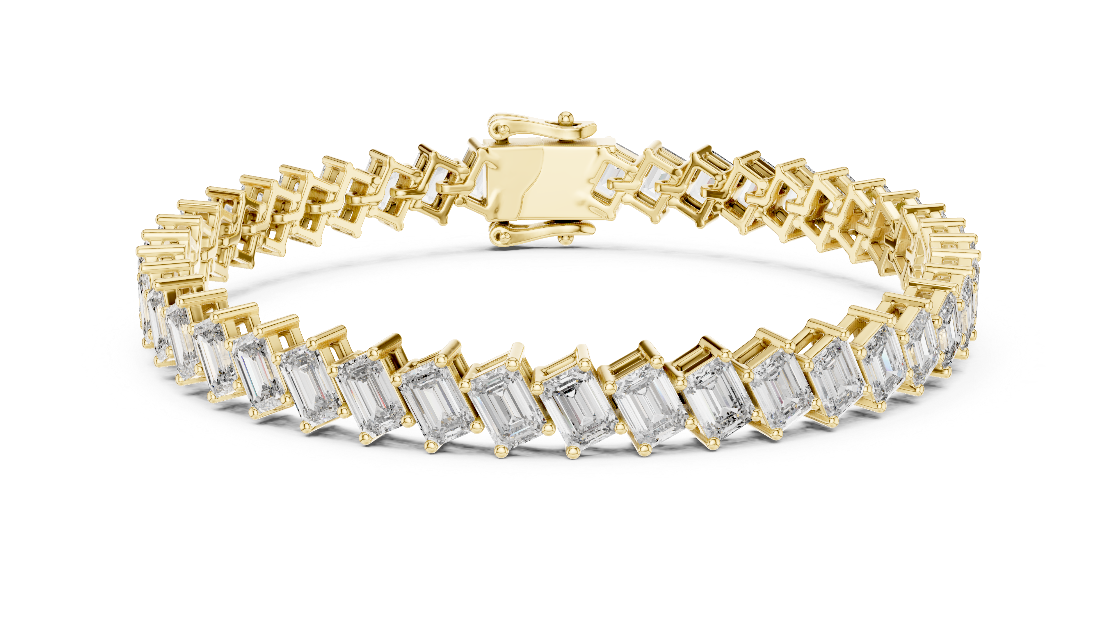 سوار مرصّع بالألماس والزمرد in Yellow Gold - VYKA Diamonds