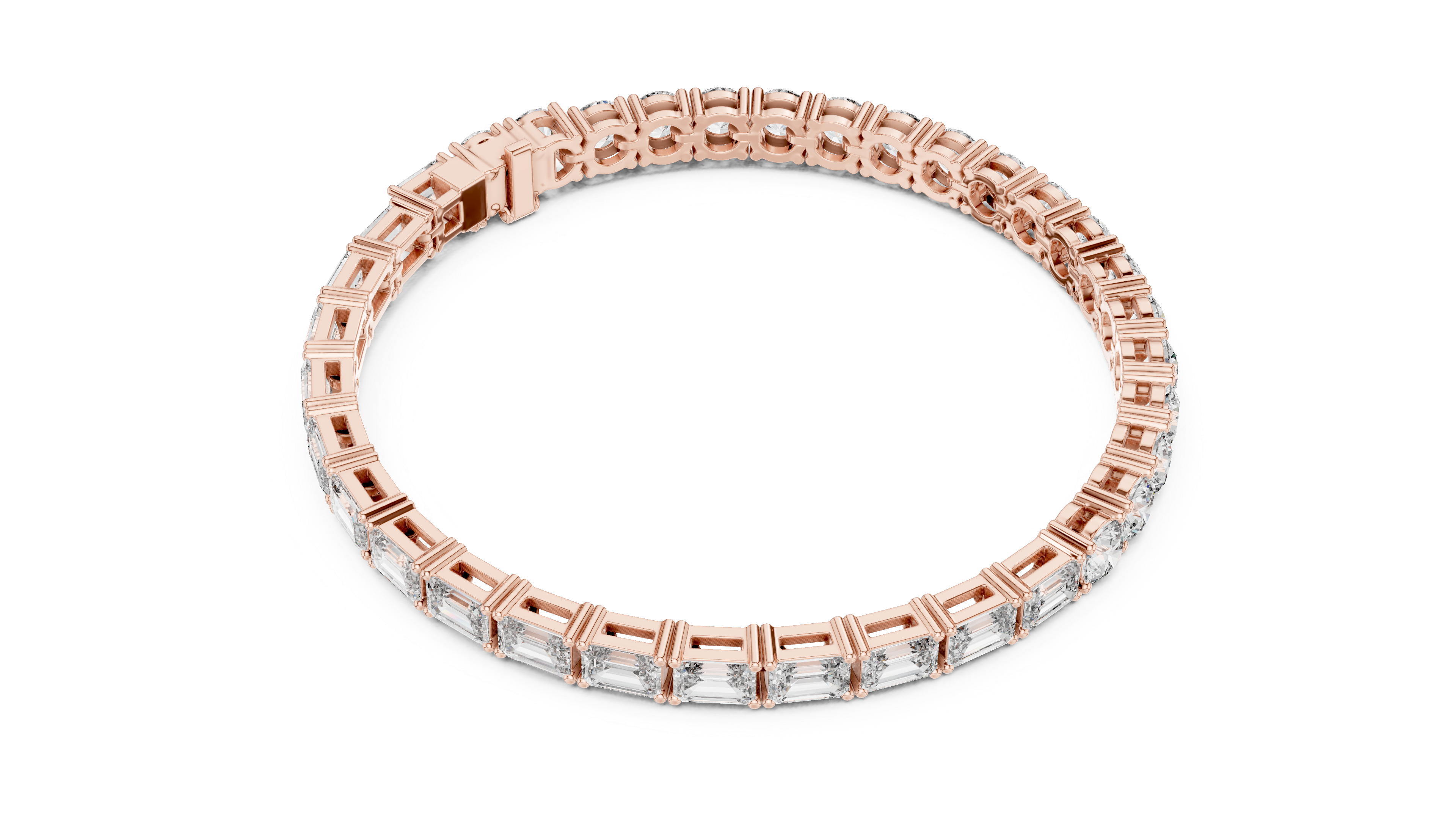 سوار من الزمرد بتصميم الكوليه in Rose Gold - VYKA Diamonds
