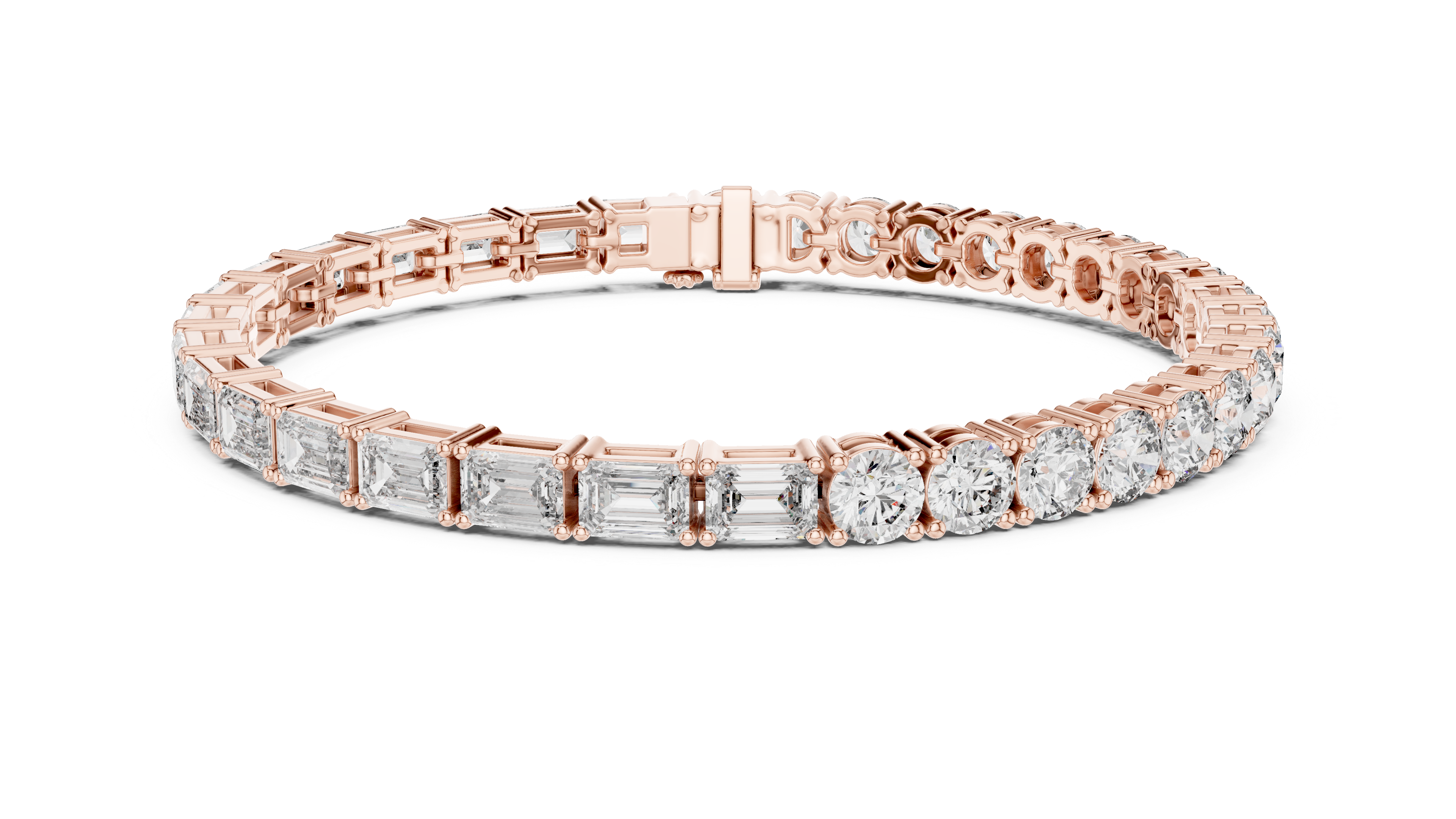 سوار من الزمرد بتصميم الكوليه in Rose Gold - VYKA Diamonds