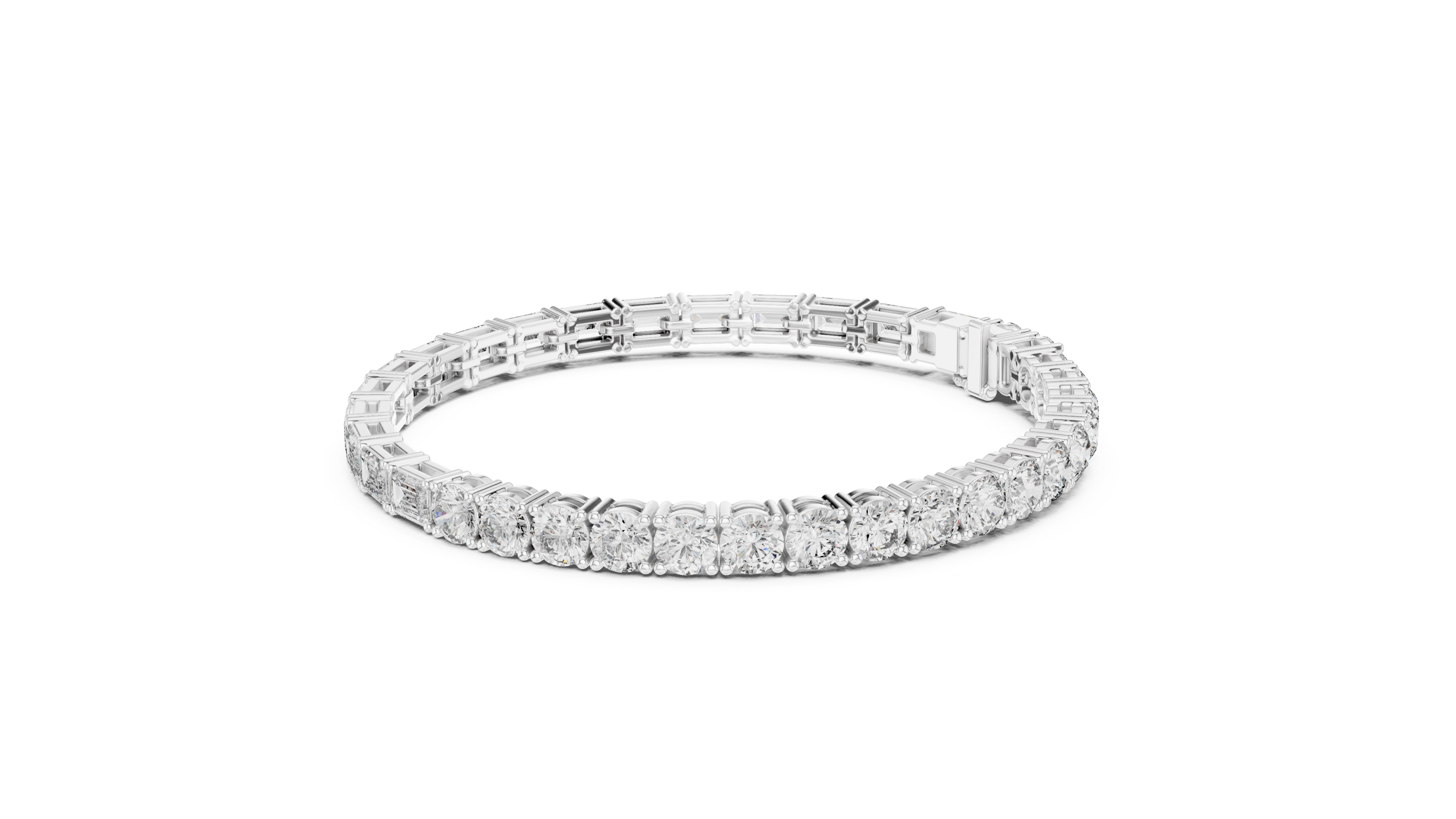 سوار من الزمرد بتصميم الكوليه in White Gold - VYKA Diamonds