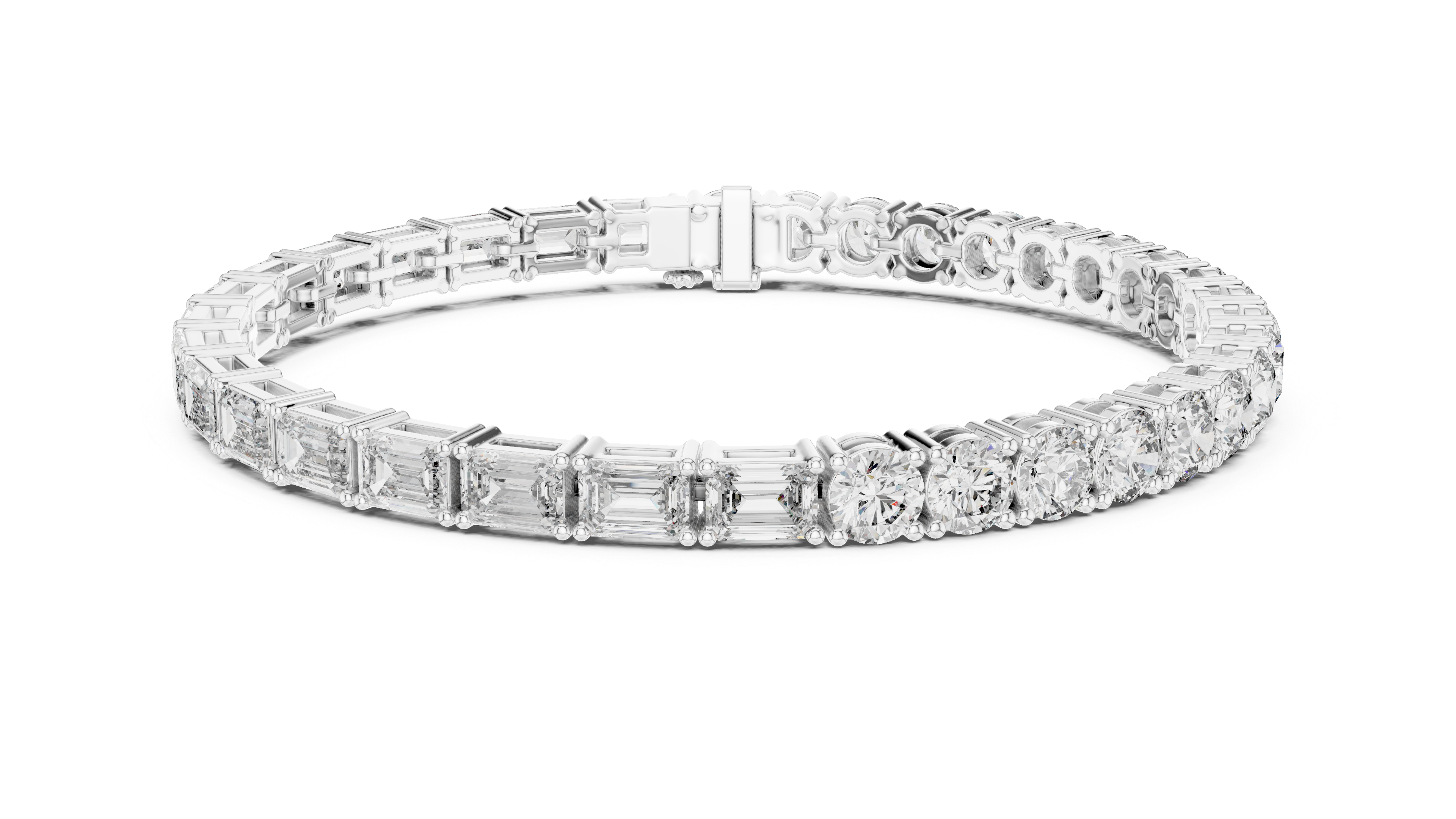 سوار من الزمرد بتصميم الكوليه in White Gold - VYKA Diamonds