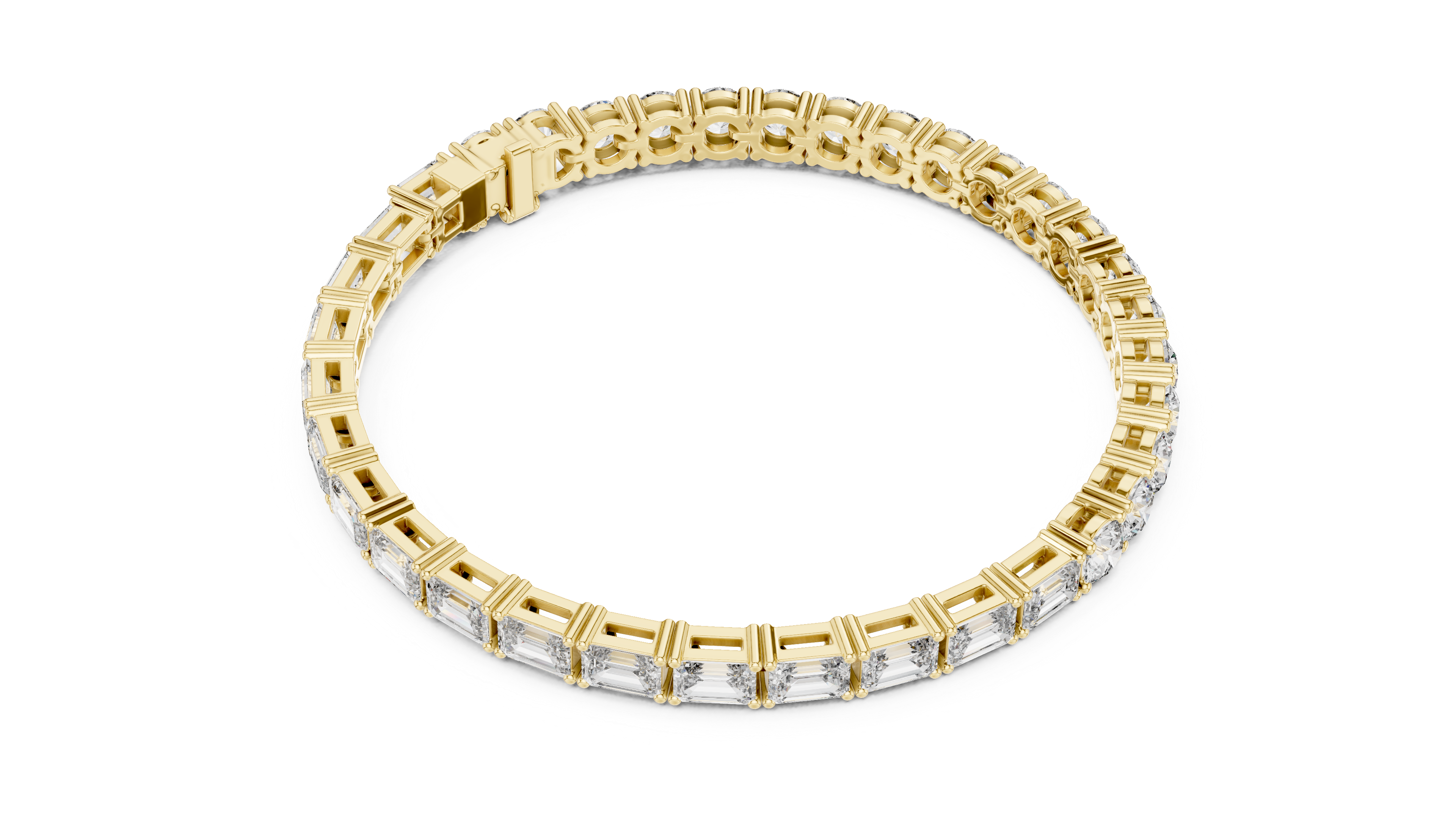سوار من الزمرد بتصميم الكوليه in Yellow Gold - VYKA Diamonds
