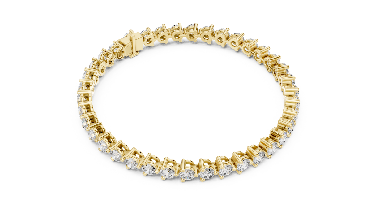 Round Collet Diamond Bracelet