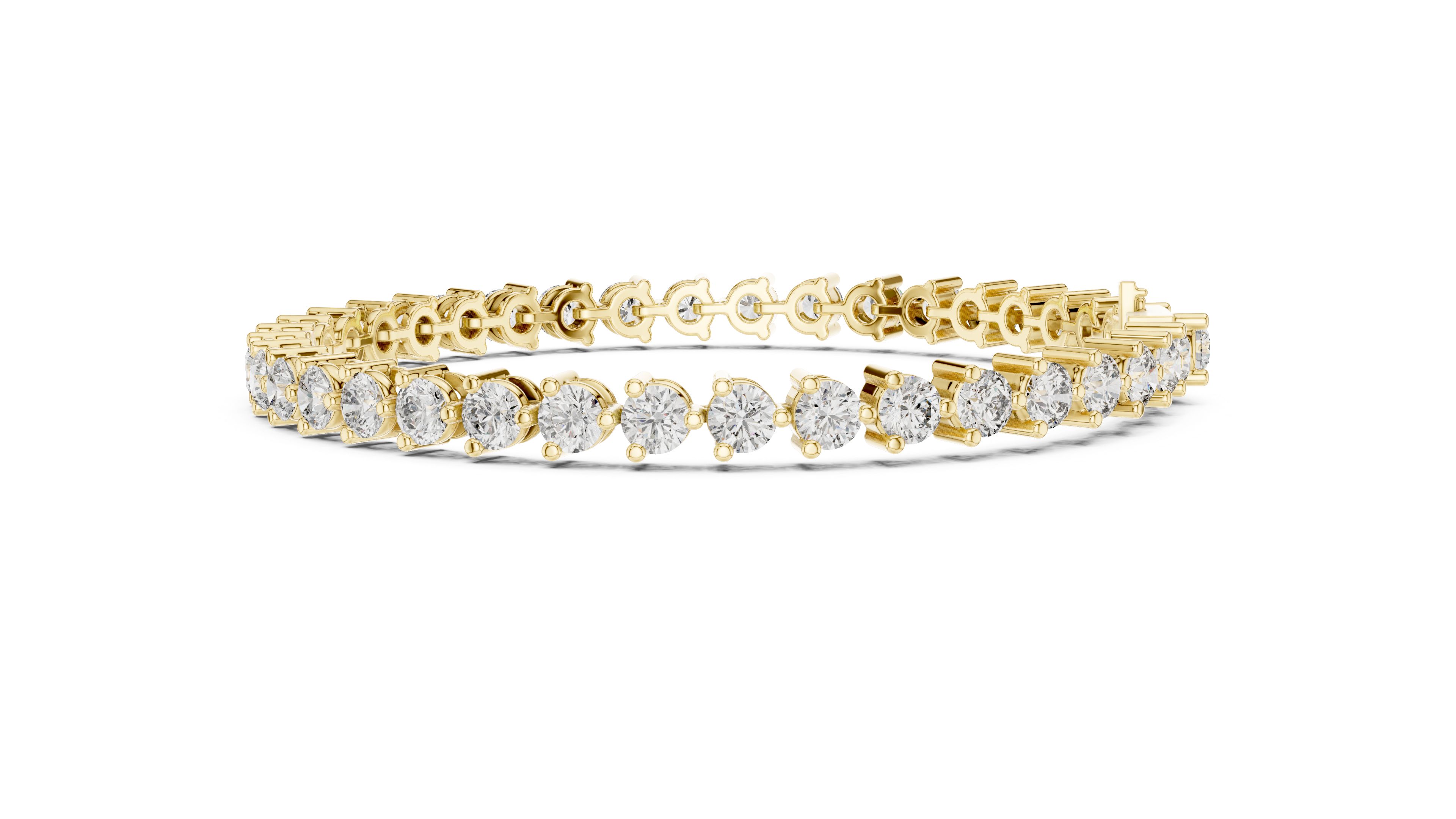 سوار ألماس مرصع بمخالب مستديرة in Yellow Gold - VYKA Diamonds
