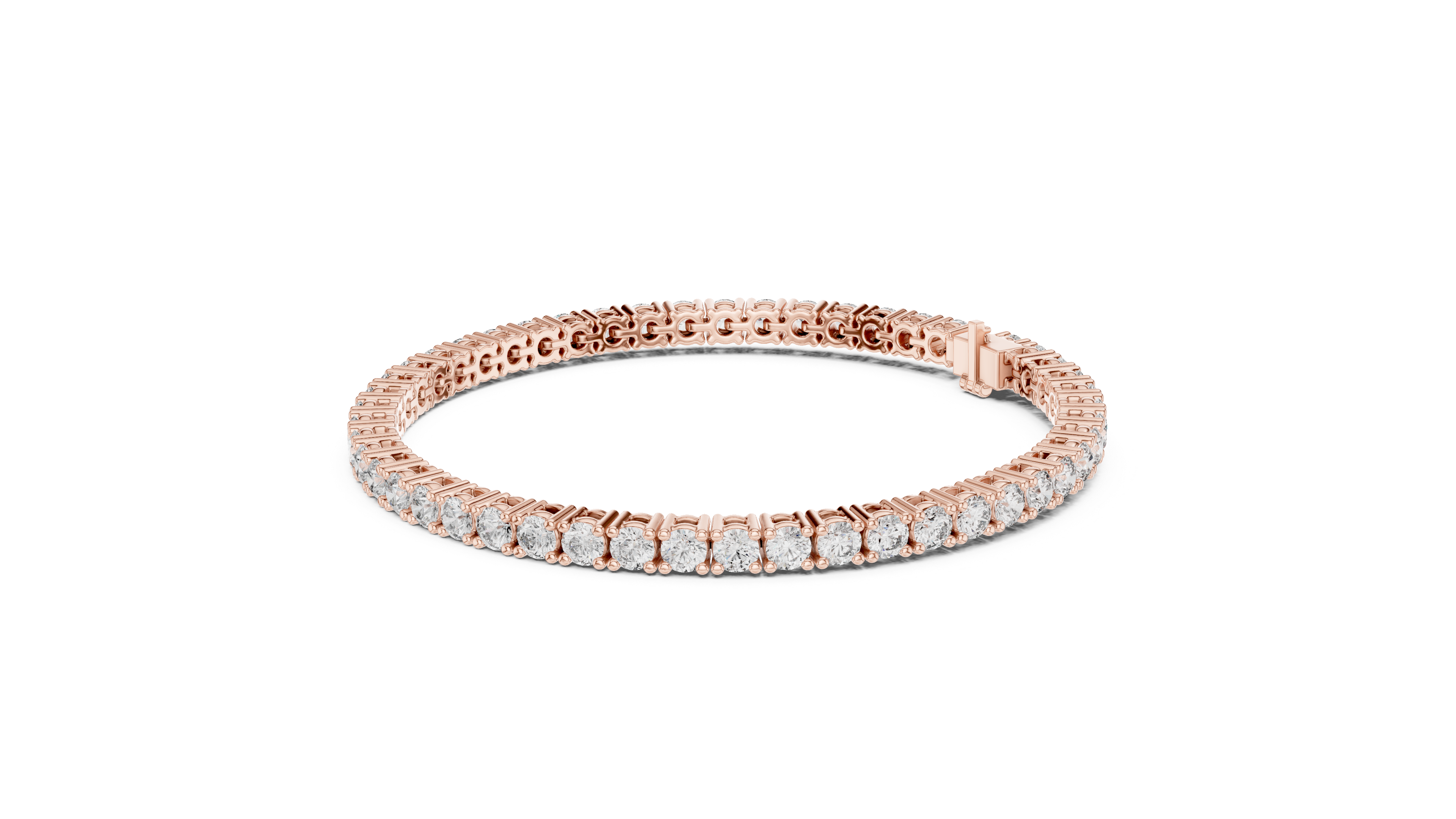 سوار إترنيتي دائري بقاعدة ماسية in Rose Gold - VYKA Diamonds