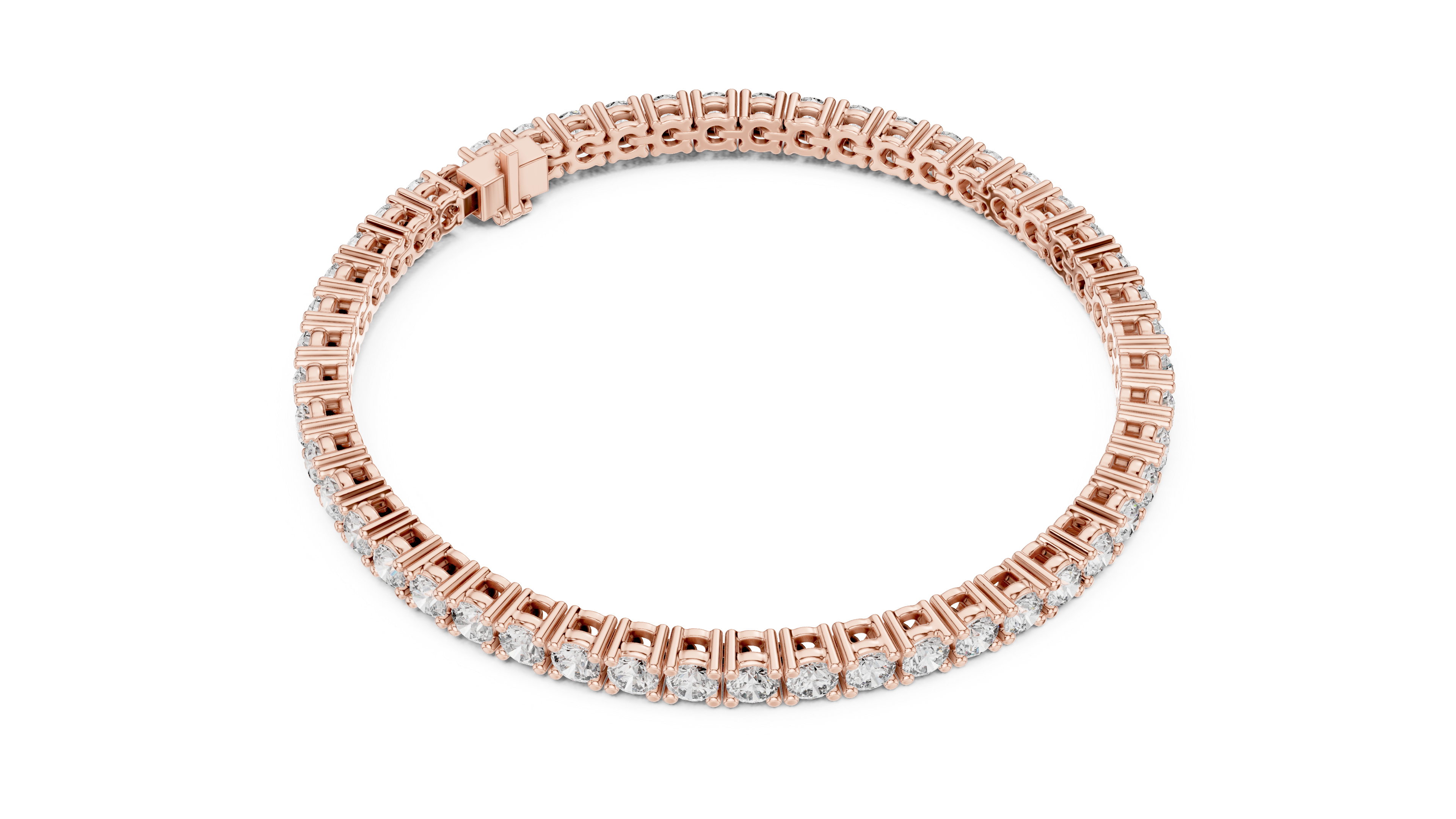 سوار إترنيتي دائري بقاعدة ماسية in Rose Gold - VYKA Diamonds