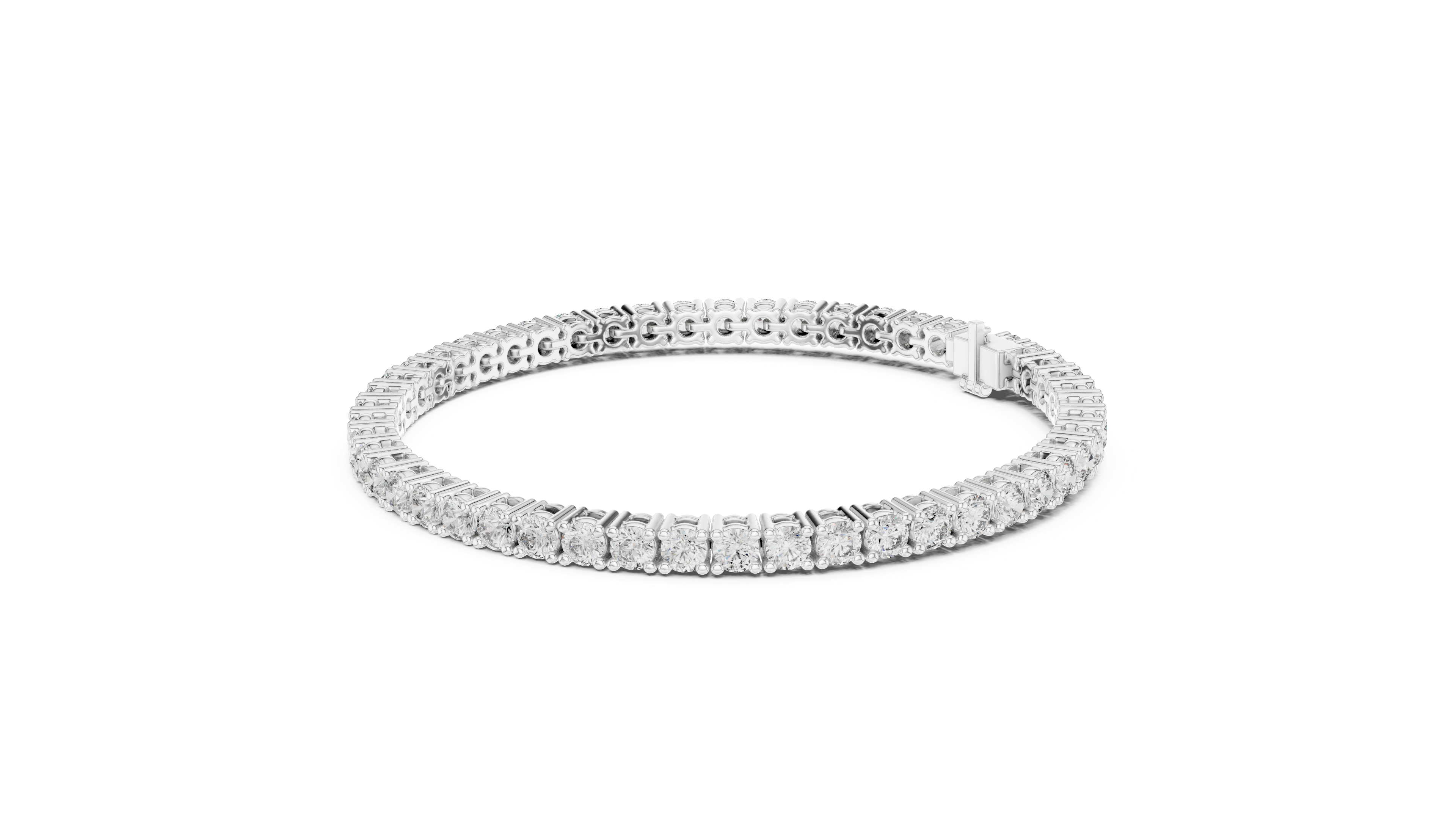سوار إترنيتي دائري بقاعدة ماسية in White Gold - VYKA Diamonds