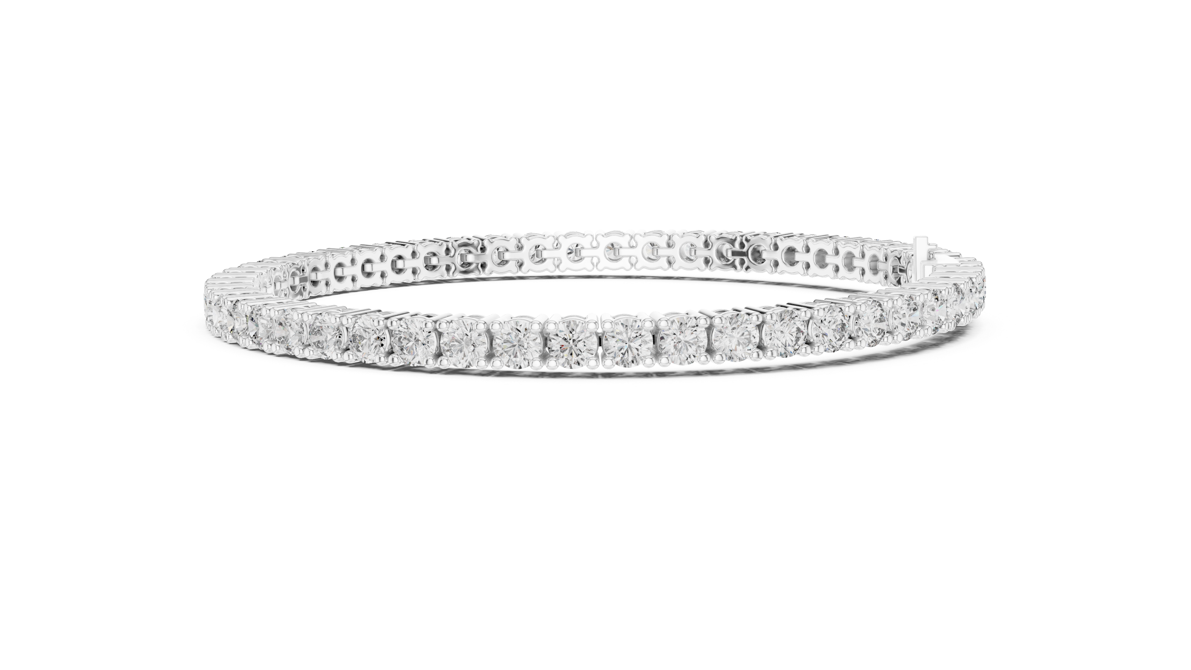 سوار إترنيتي دائري بقاعدة ماسية in White Gold - VYKA Diamonds
