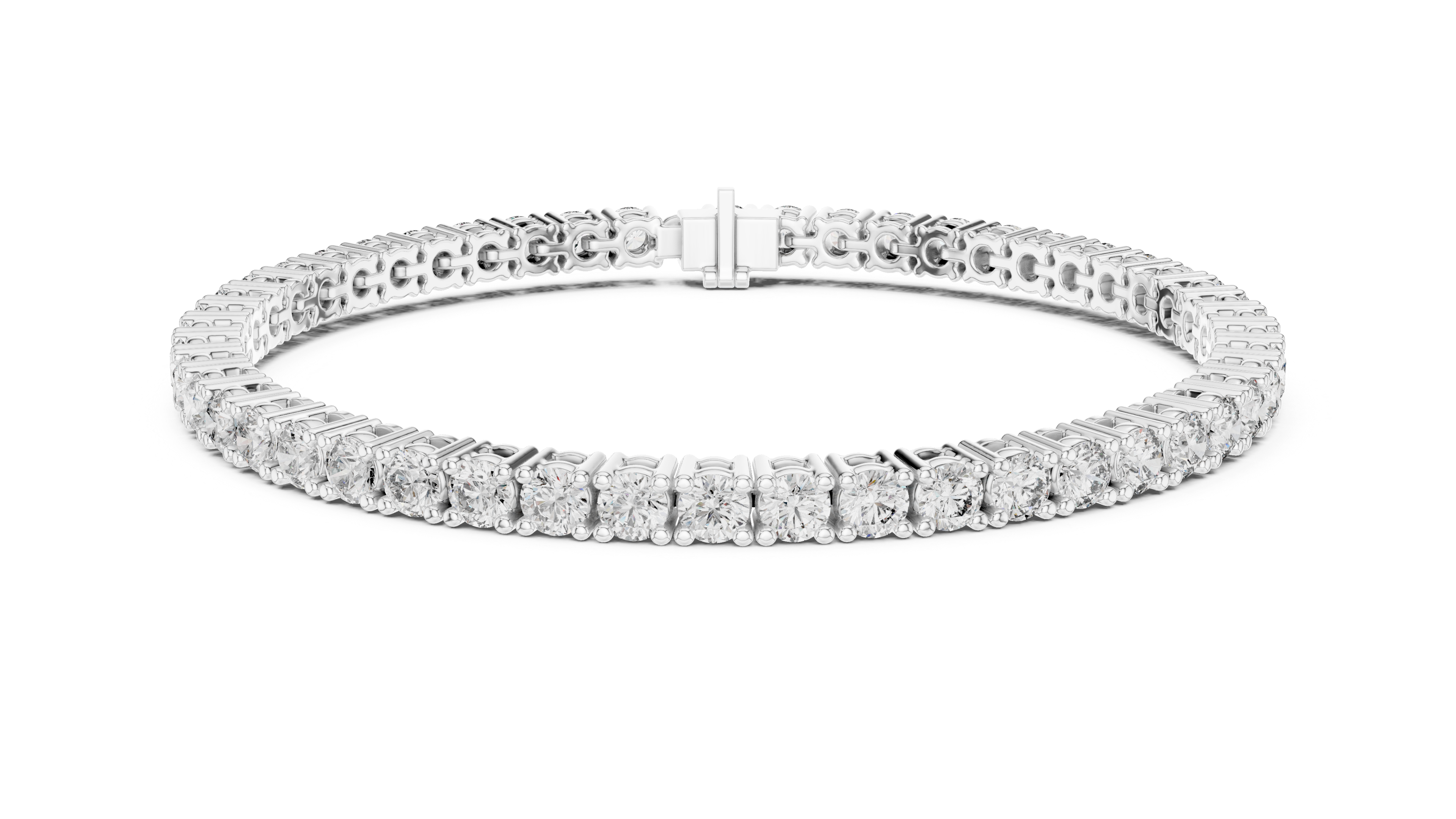 سوار إترنيتي دائري بقاعدة ماسية in White Gold - VYKA Diamonds