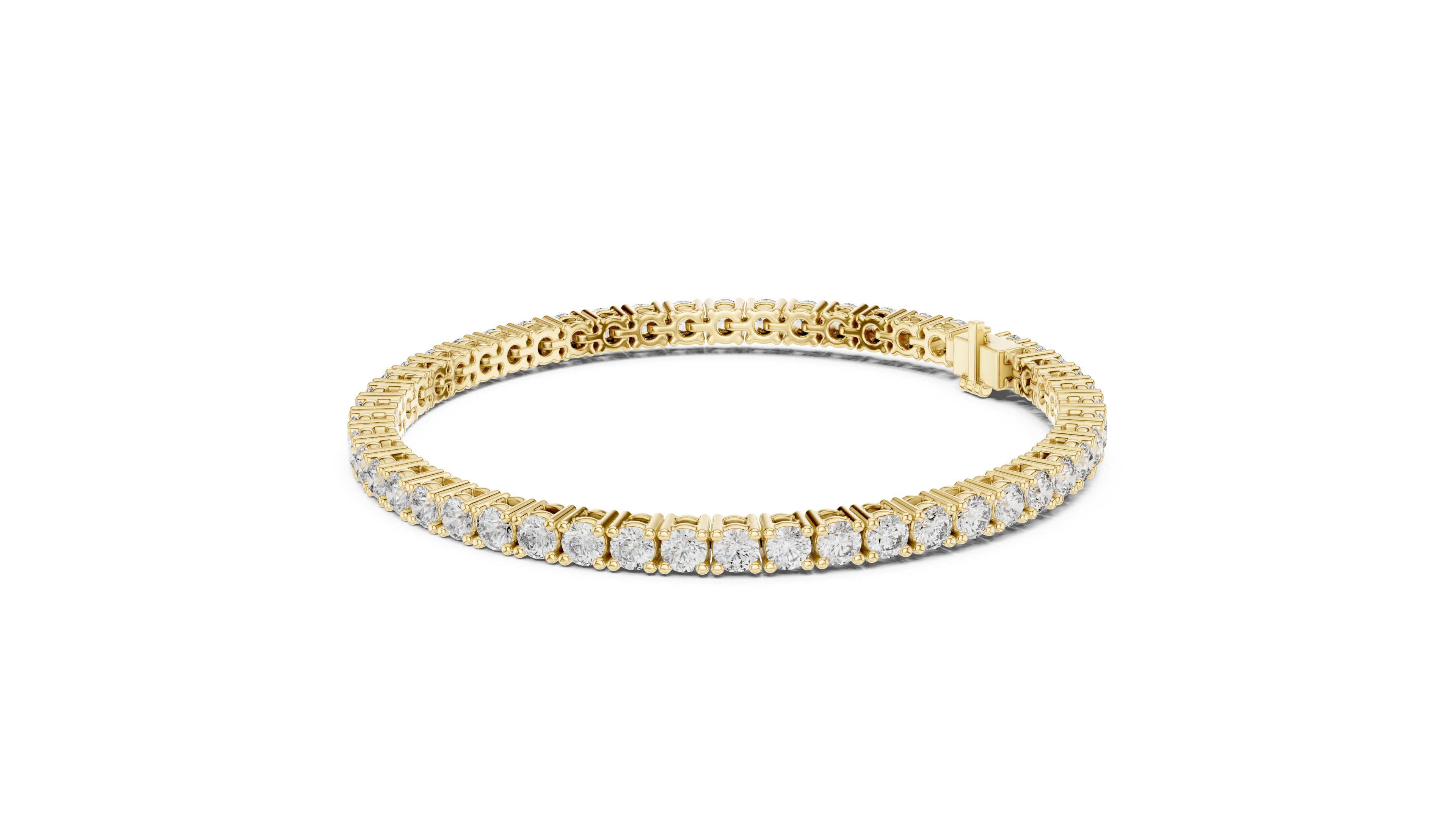سوار إترنيتي دائري بقاعدة ماسية in Yellow Gold - VYKA Diamonds