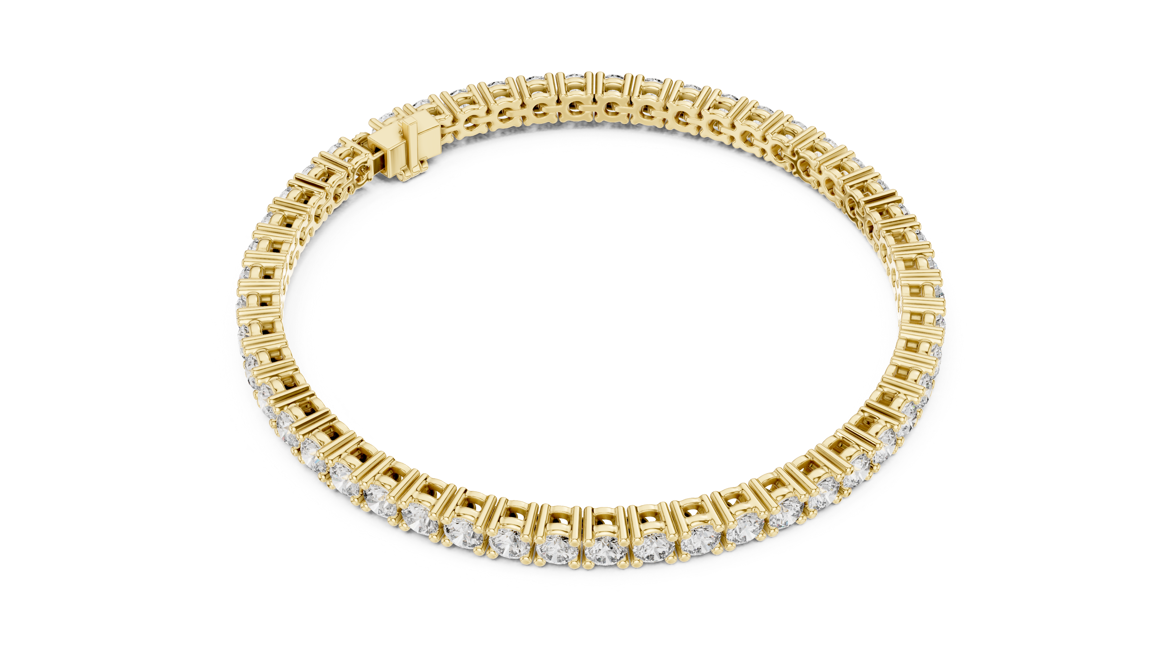 سوار إترنيتي دائري بقاعدة ماسية in Yellow Gold - VYKA Diamonds