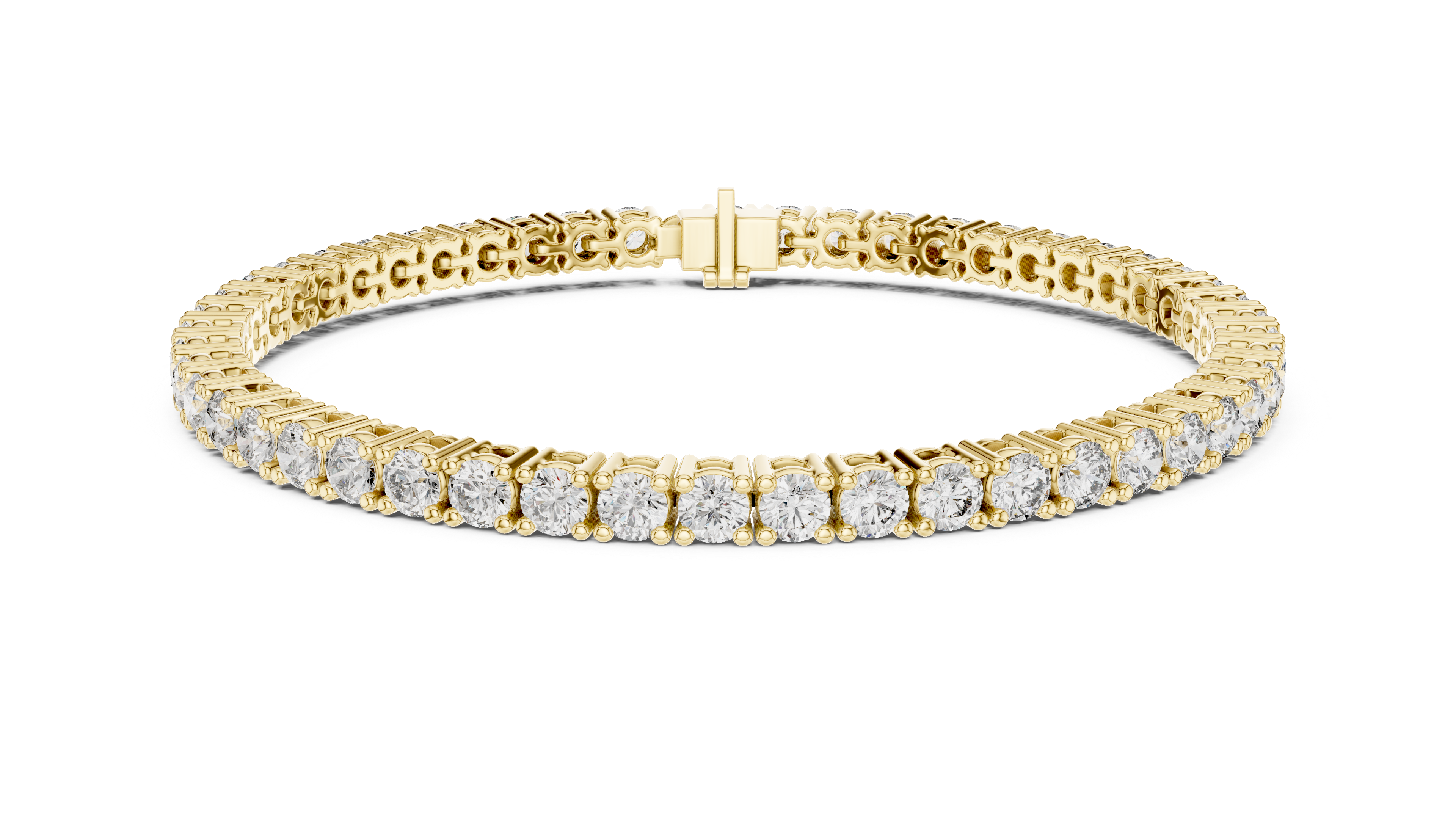 سوار إترنيتي دائري بقاعدة ماسية in Yellow Gold - VYKA Diamonds