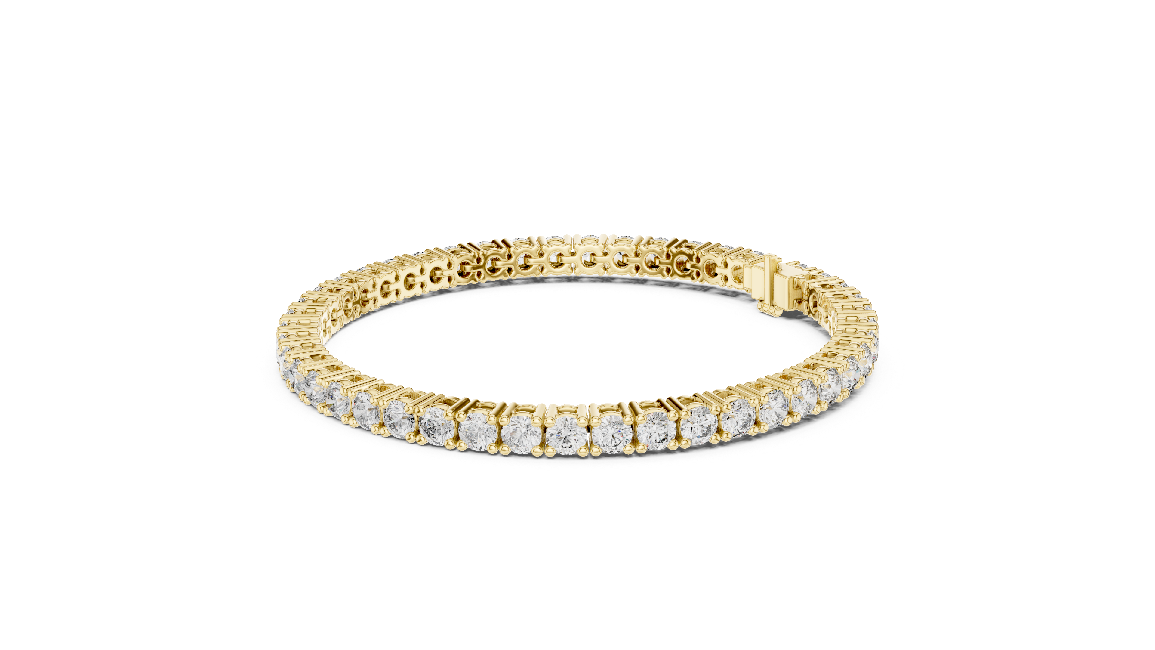 Channel Collet Diamond Bracelet in Yellow Gold - VYKA Diamonds
