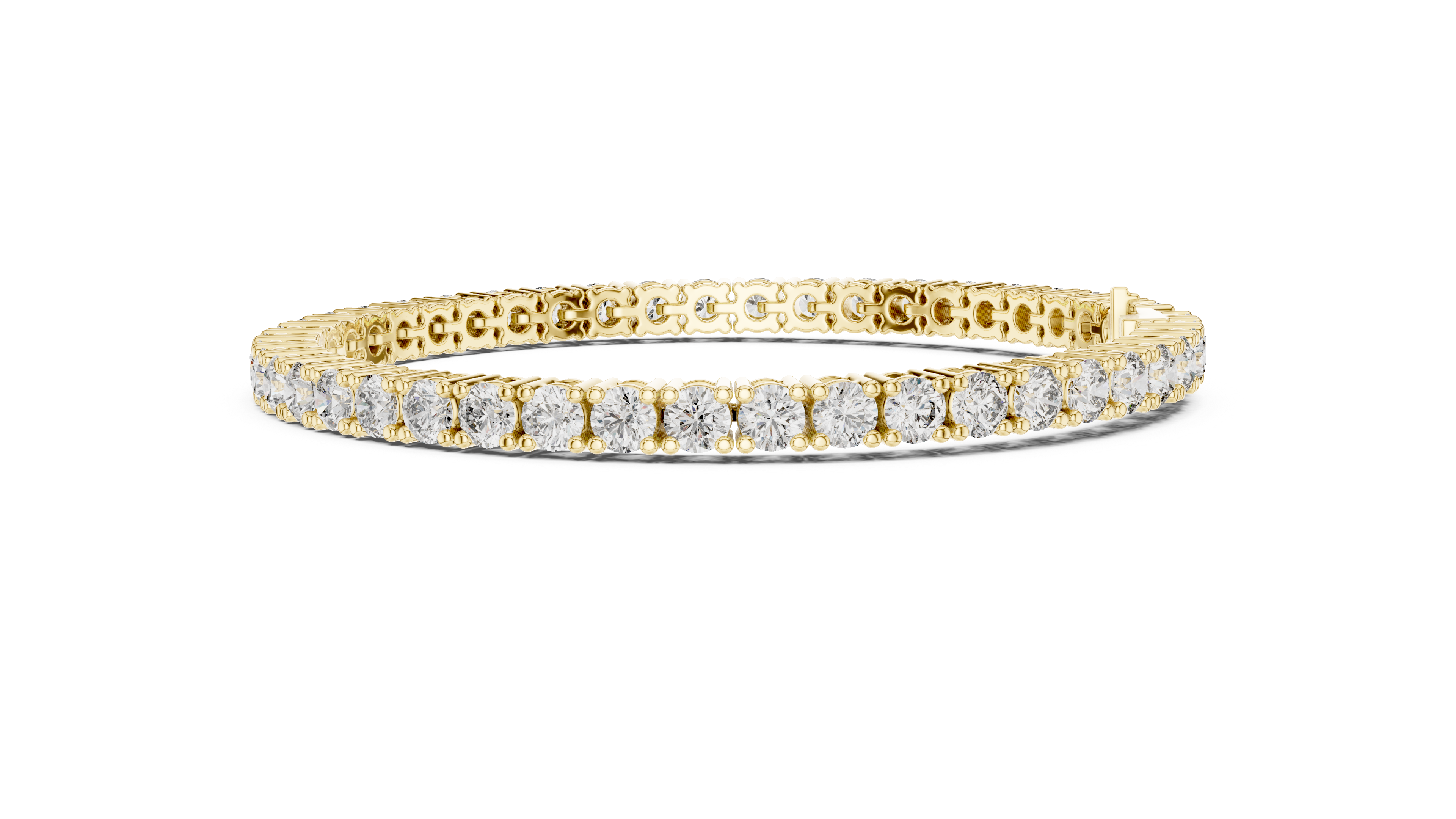 Channel Collet Diamond Bracelet in Yellow Gold - VYKA Diamonds
